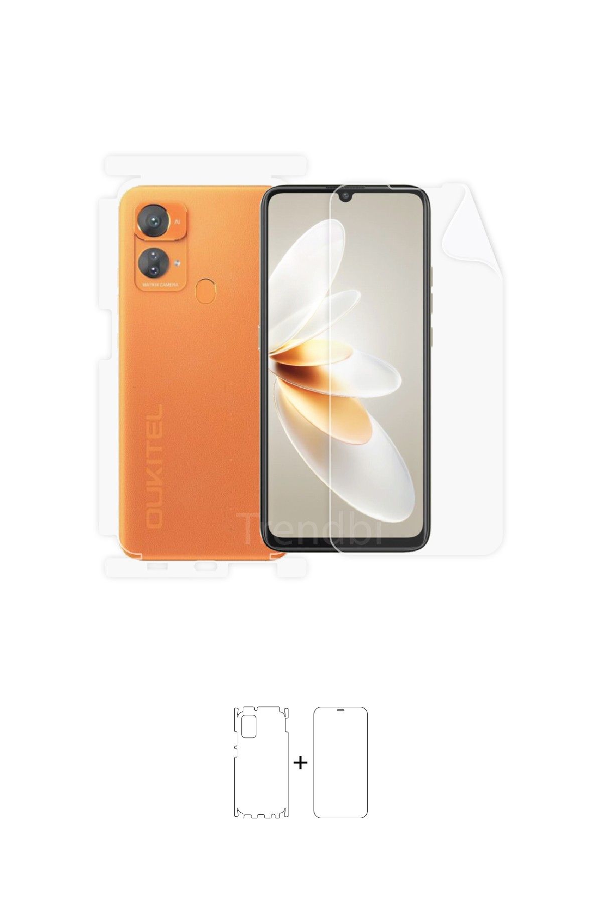 Oukitel C33 - Fullbody Koruyucu Parlak Şeffaf Poliüretan Film (150 micron)