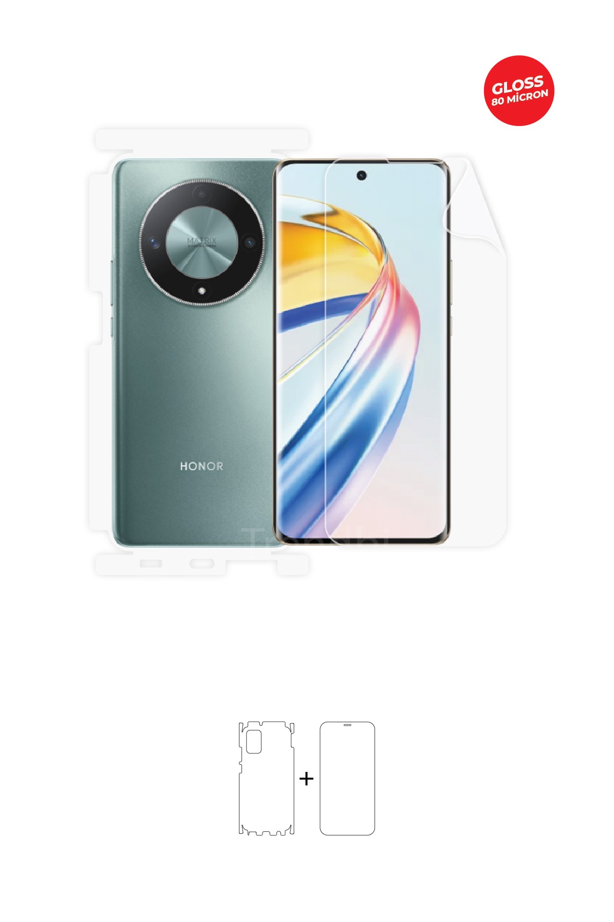 Honor X9b - Fullbody Koruyucu Parlak Şeffaf TPU Film (80 micron)