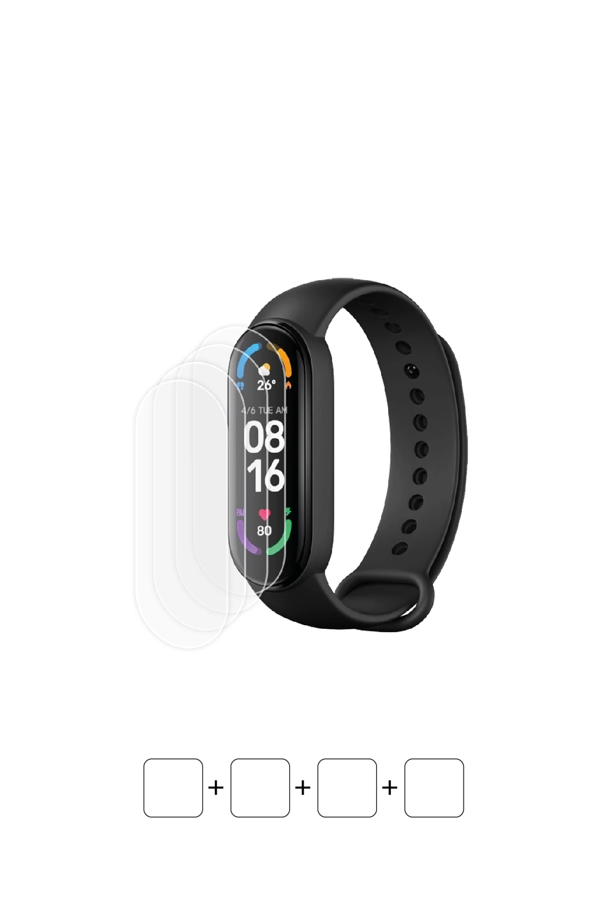 Xiaomi Mi Band 6 - Ekran Koruyucu Parlak Şeffaf Poliüretan Film (150 mikron)