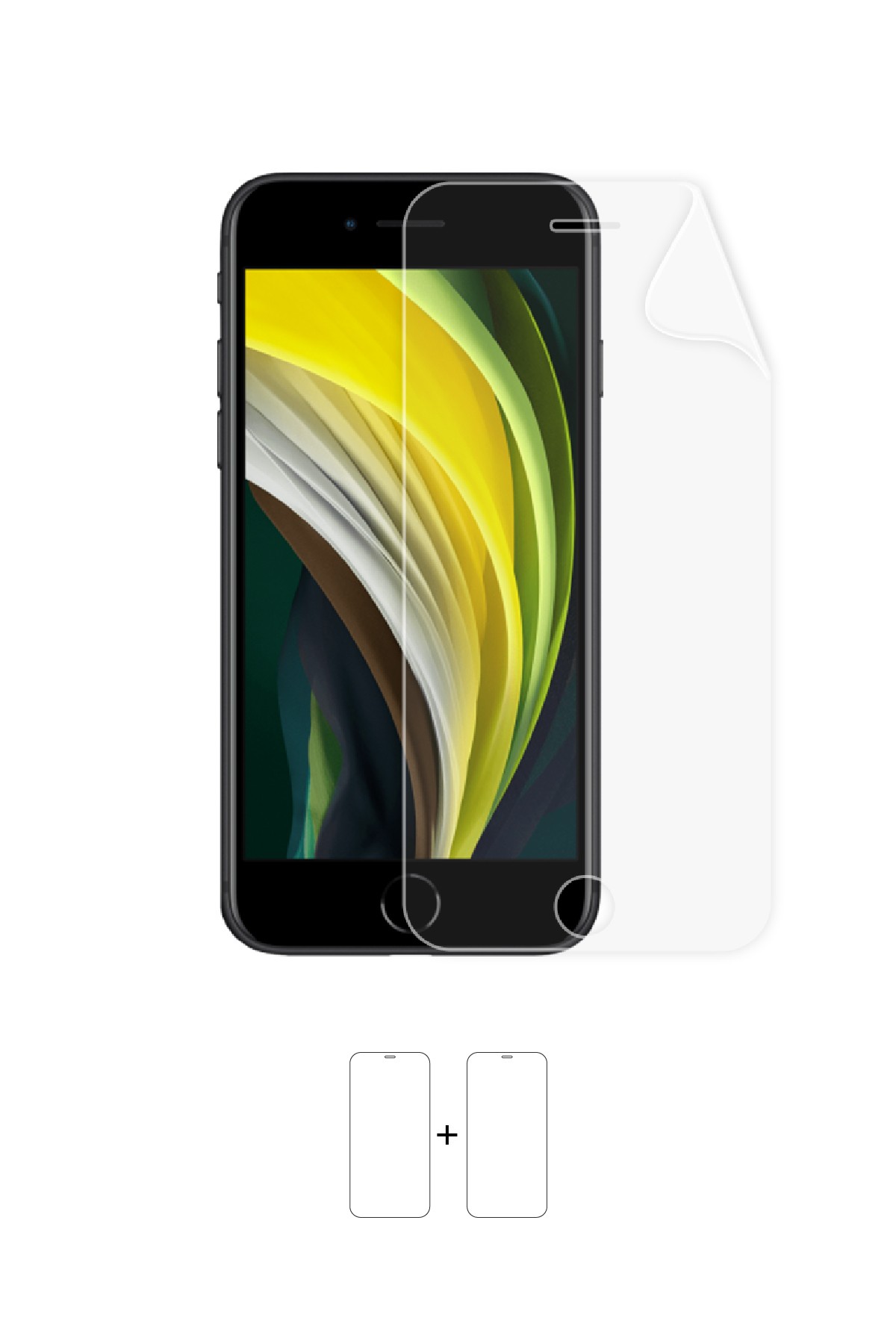 iPhone SE 2020 - Ekran Koruyucu Parlak Şeffaf Poliüretan Film (150 mikron)