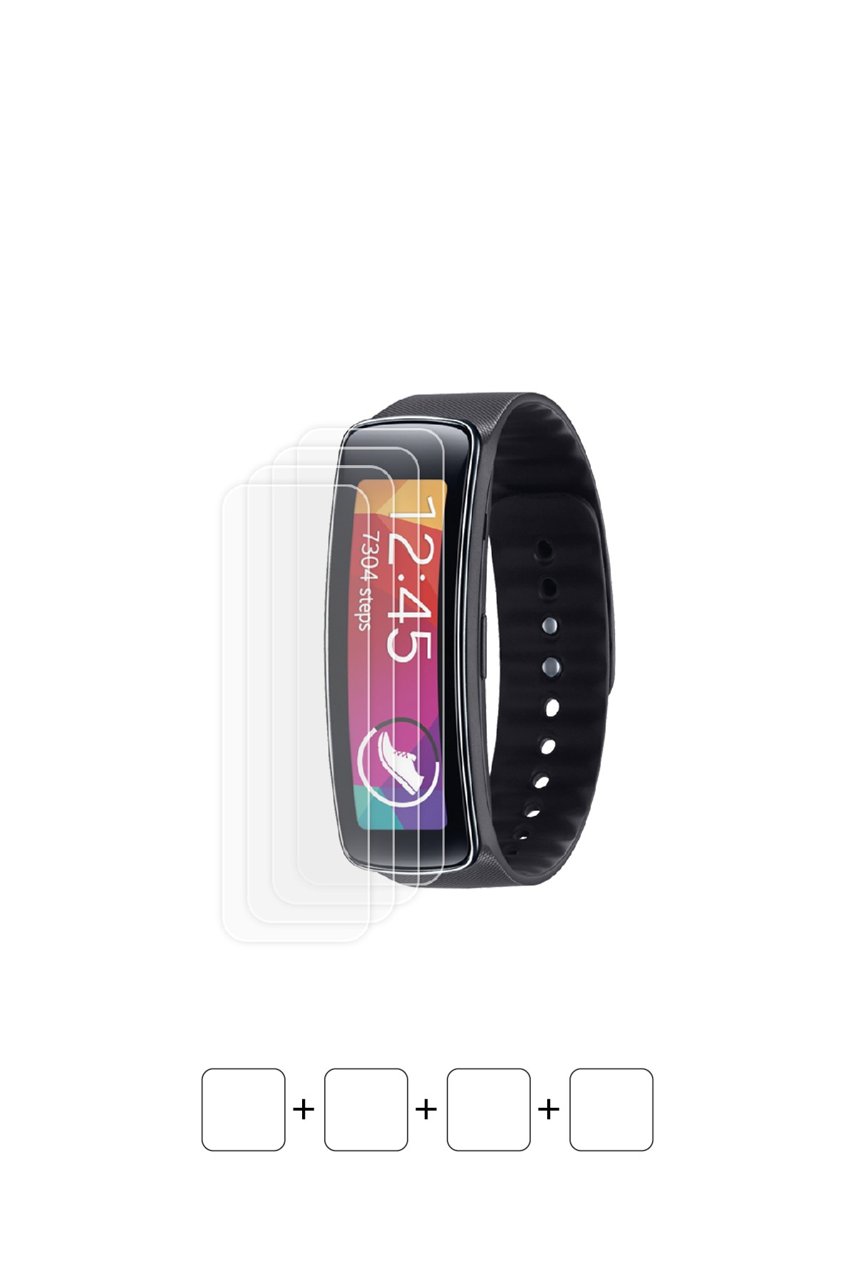 Samsung Gear Fit - Ekran Koruyucu Parlak Şeffaf Poliüretan Film (150 mikron)