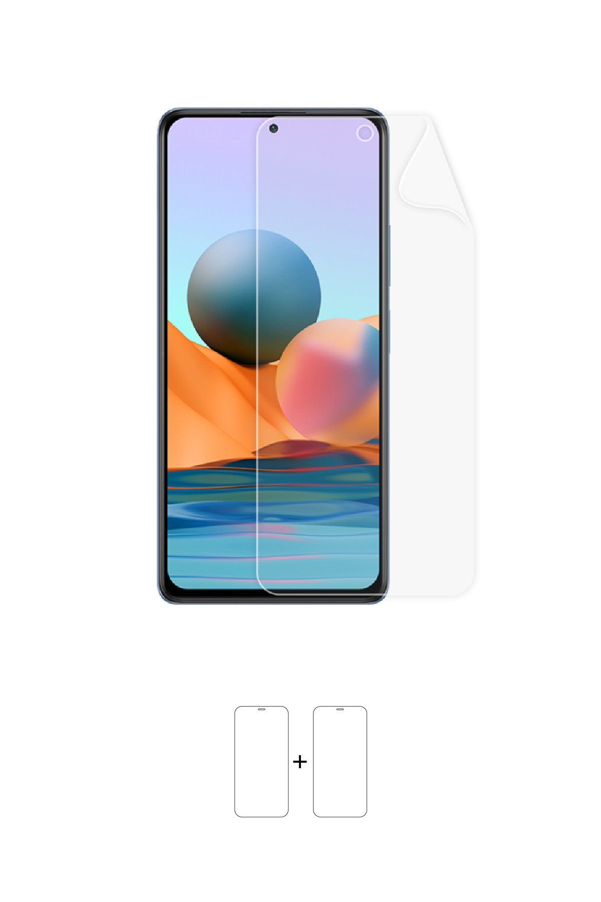 Xiaomi Redmi Note 10 Pro - Ekran Koruyucu Parlak Şeffaf Poliüretan Film (150 mikron)