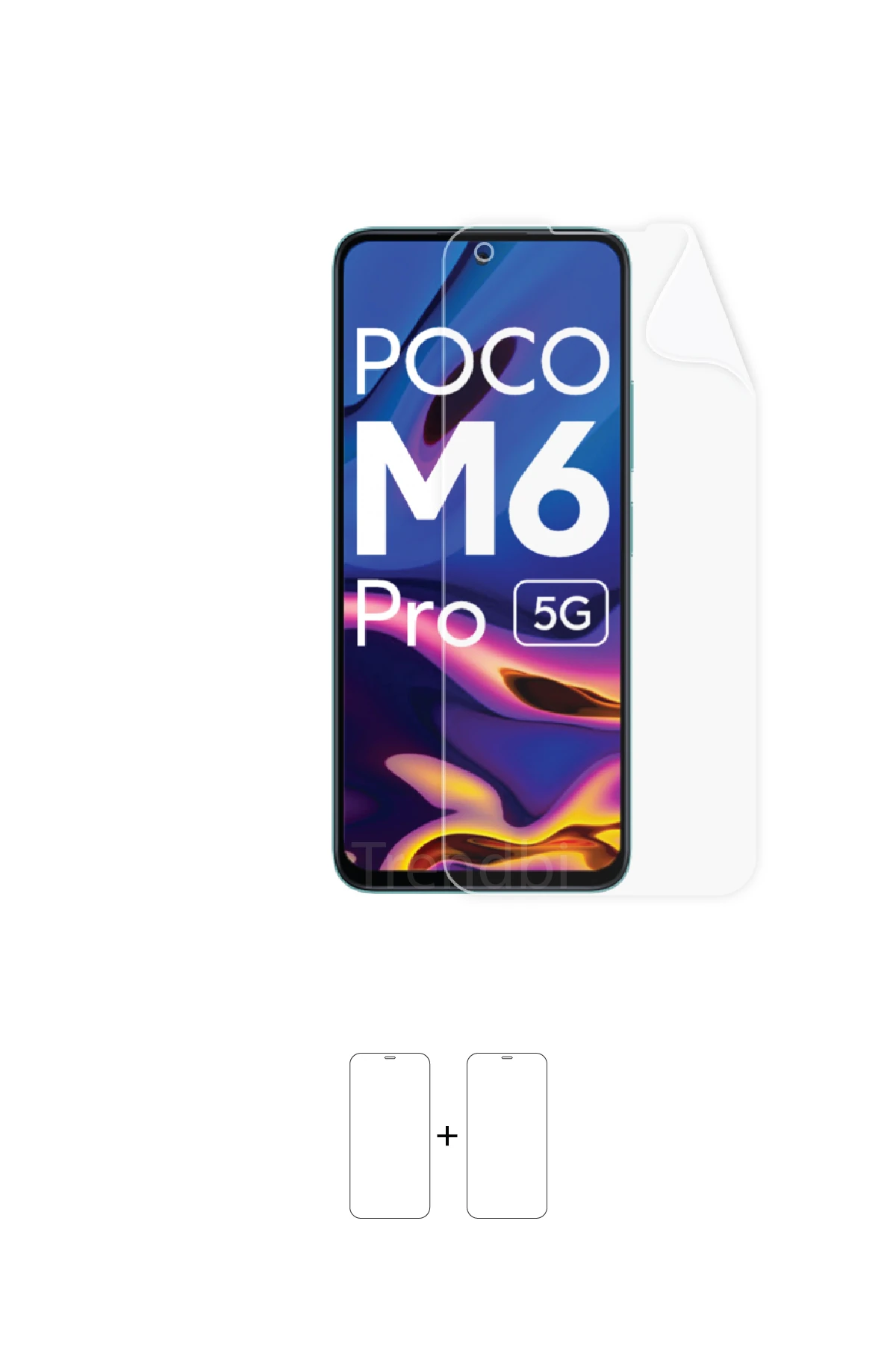 Xiaomi Poco M6 Pro - Ekran Koruyucu Parlak Şeffaf Poliüretan Film (150 mikron)