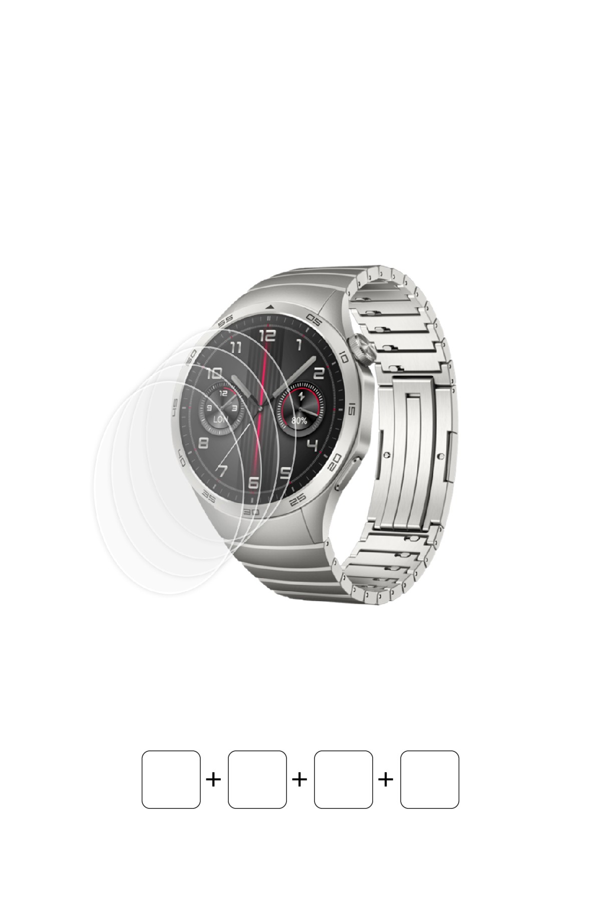 Huawei Watch GT4 46 mm - Ekran Koruyucu Parlak Şeffaf Poliüretan Film (150 mikron)