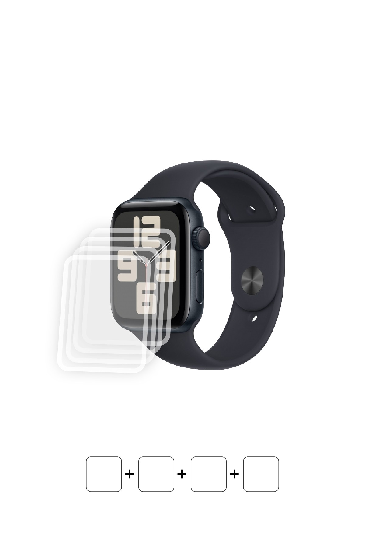 Apple Watch SE 2 2023 44 mm - Ekran Koruyucu Parlak Şeffaf Poliüretan Film (150 mikron)