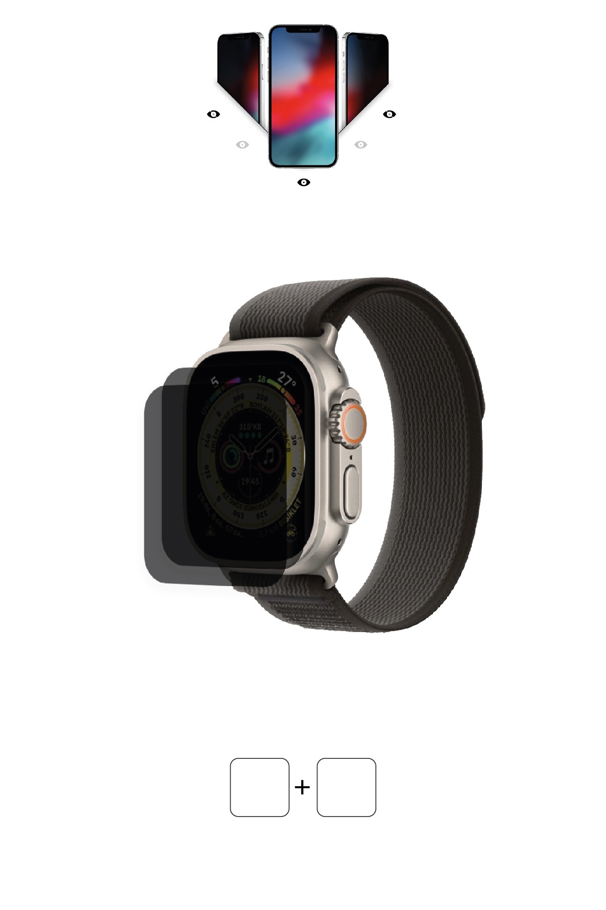 Apple Watch Ultra 49 mm - Mat Hayalet Ekran Koruyucu Film (120 micron)