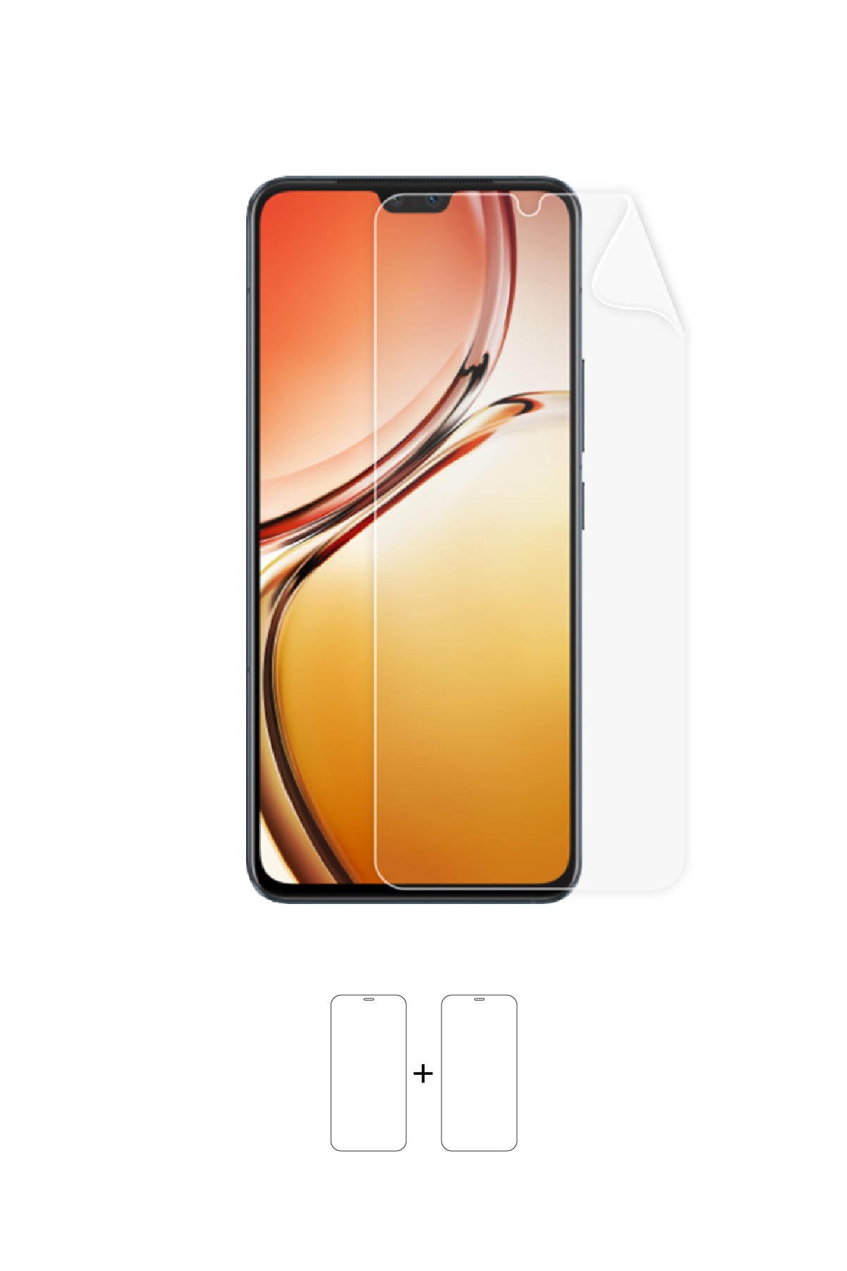 Vivo V23 5G - Ekran Koruyucu Parlak Şeffaf Poliüretan Film (150 mikron)