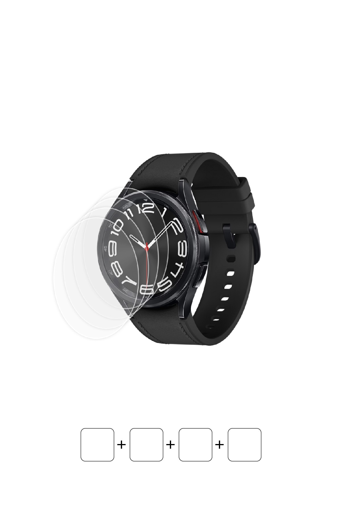 Samsung Galaxy Watch 6 Classic 43 mm - Ekran Koruyucu Parlak Şeffaf Poliüretan Film (150 mikron)