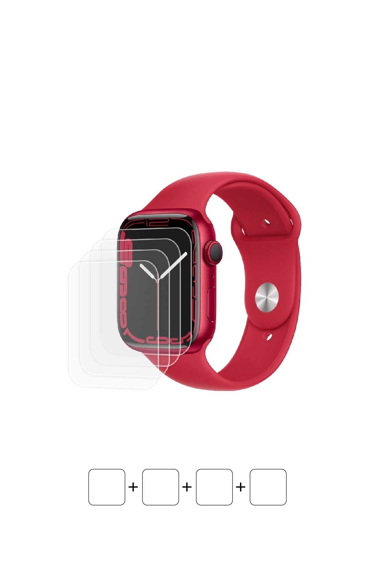 Apple Watch Series 7 / 45 mm - Ekran Koruyucu Parlak Şeffaf Poliüretan Film (150 mikron)