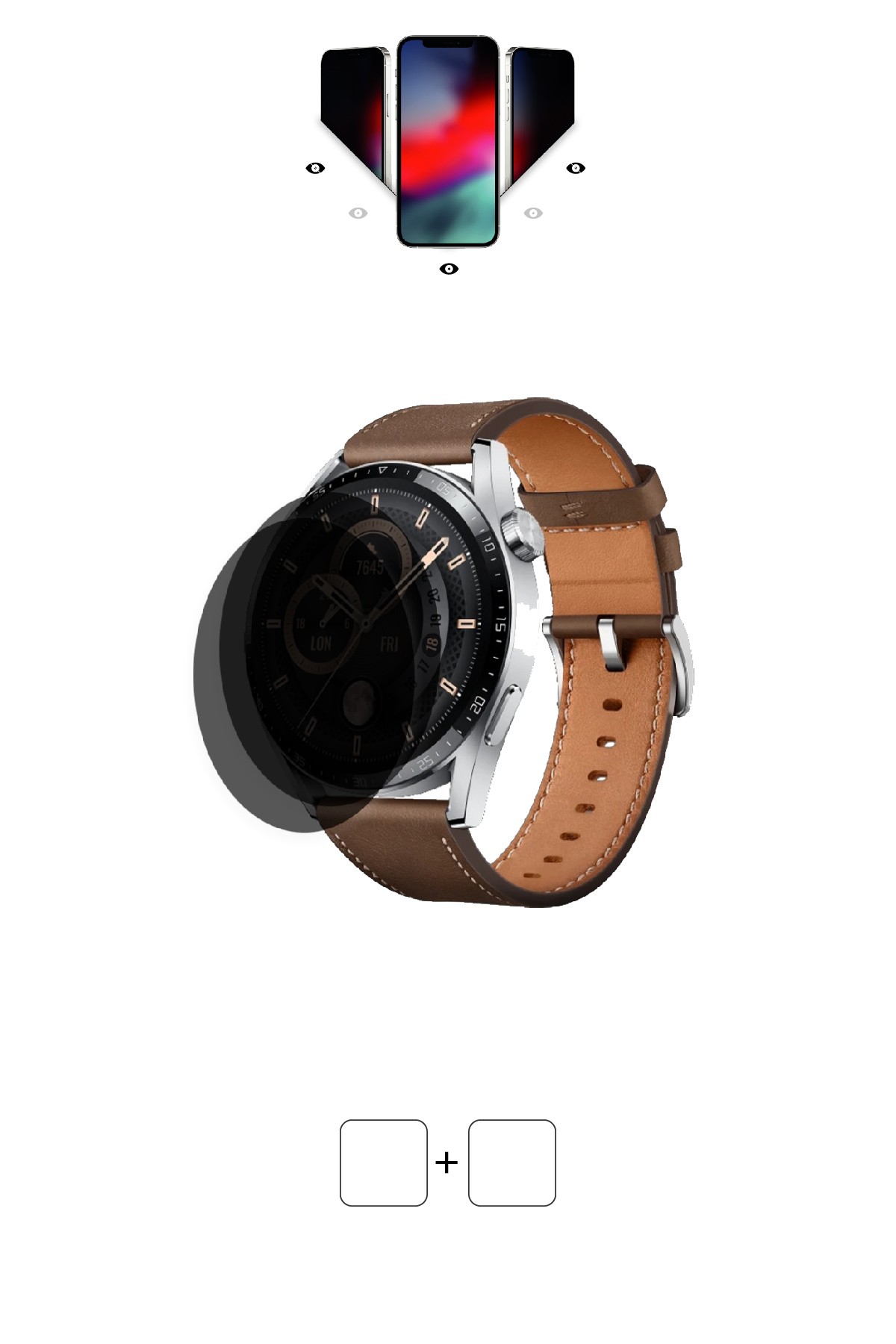 Huawei Watch GT3 46 mm - Mat Hayalet Ekran Koruyucu Film (120 micron)