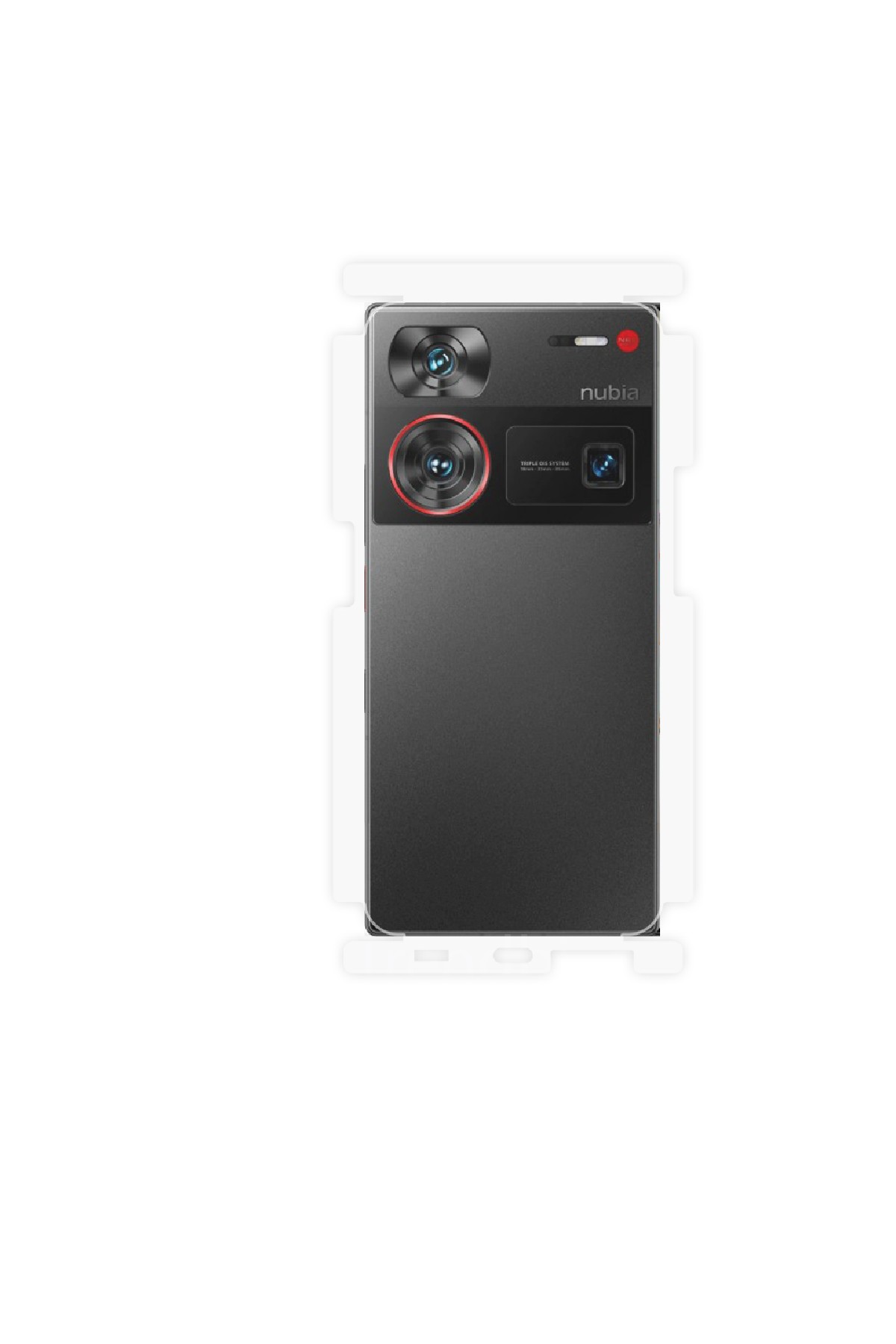 ZTE Nubia Z60 Ultra 5G - Arka/Yan Koruyucu Parlak Şeffaf Poliüretan Film (150 micron)