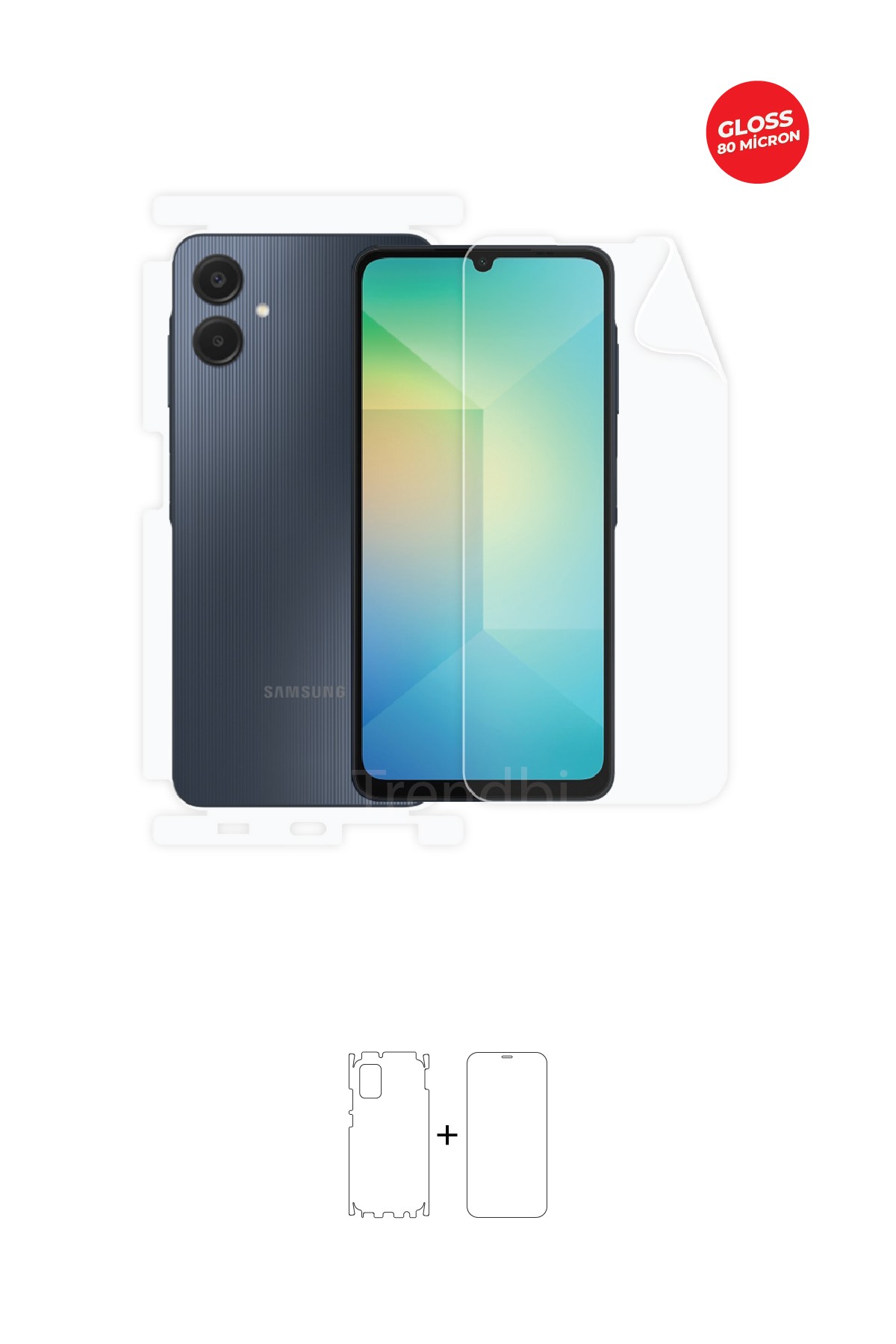 Samsung Galaxy a06 - Fullbody Koruyucu Parlak Şeffaf TPU Film (80 micron)