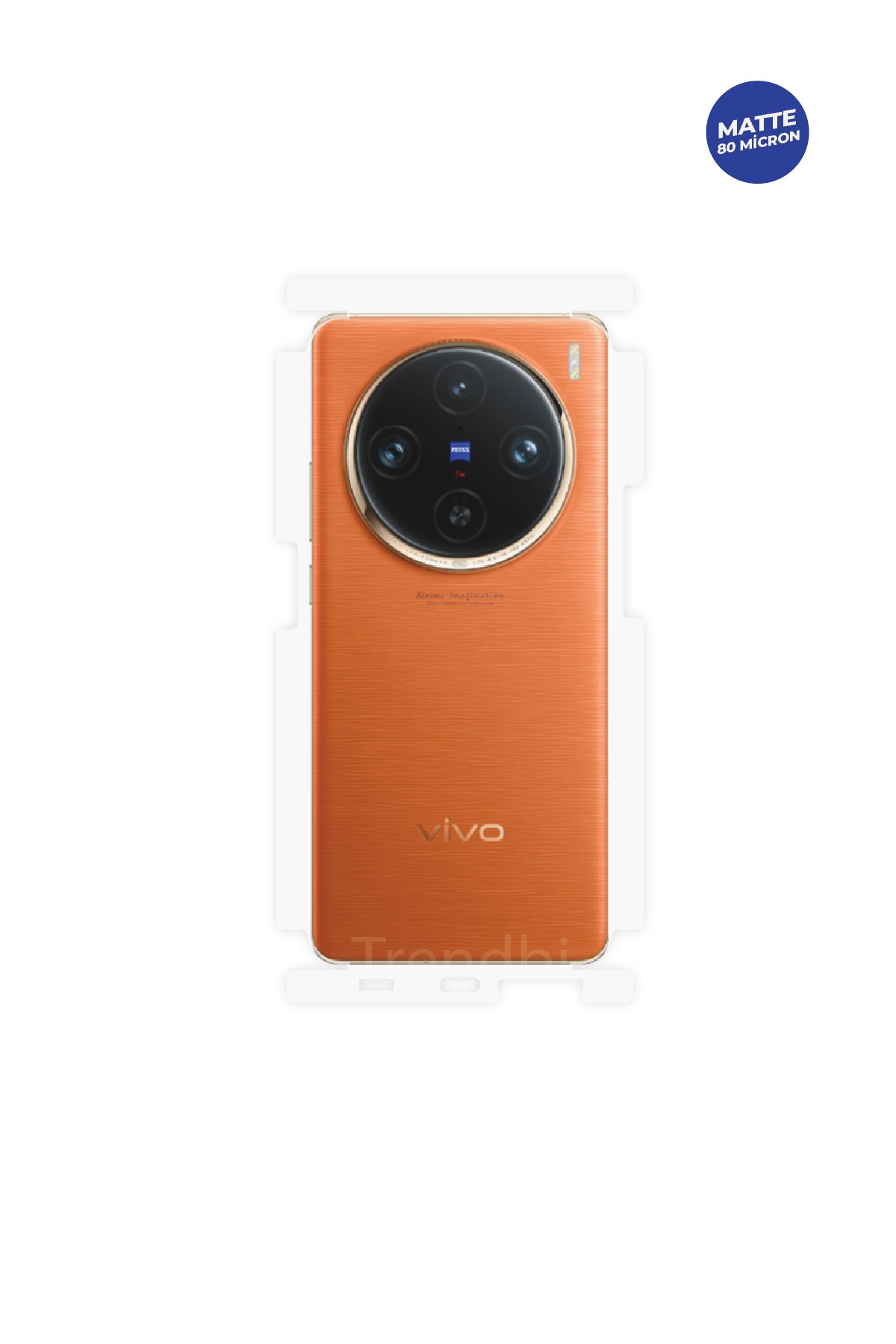 Vivo X100 Pro - Arka/Yan Koruyucu Mat TPU Film (80 micron)