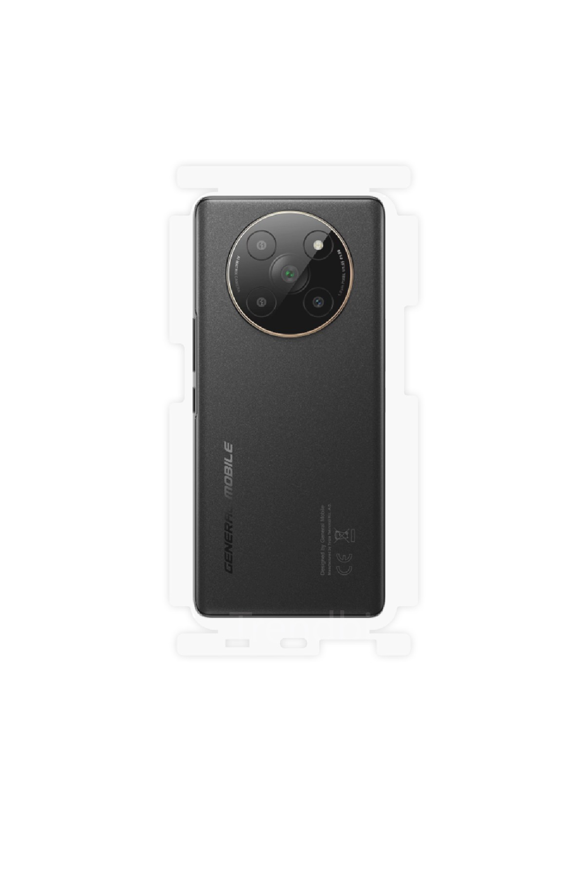 General Mobile Phoenix 5G - Arka/Yan Koruyucu Parlak Şeffaf Poliüretan Film (150 micron)