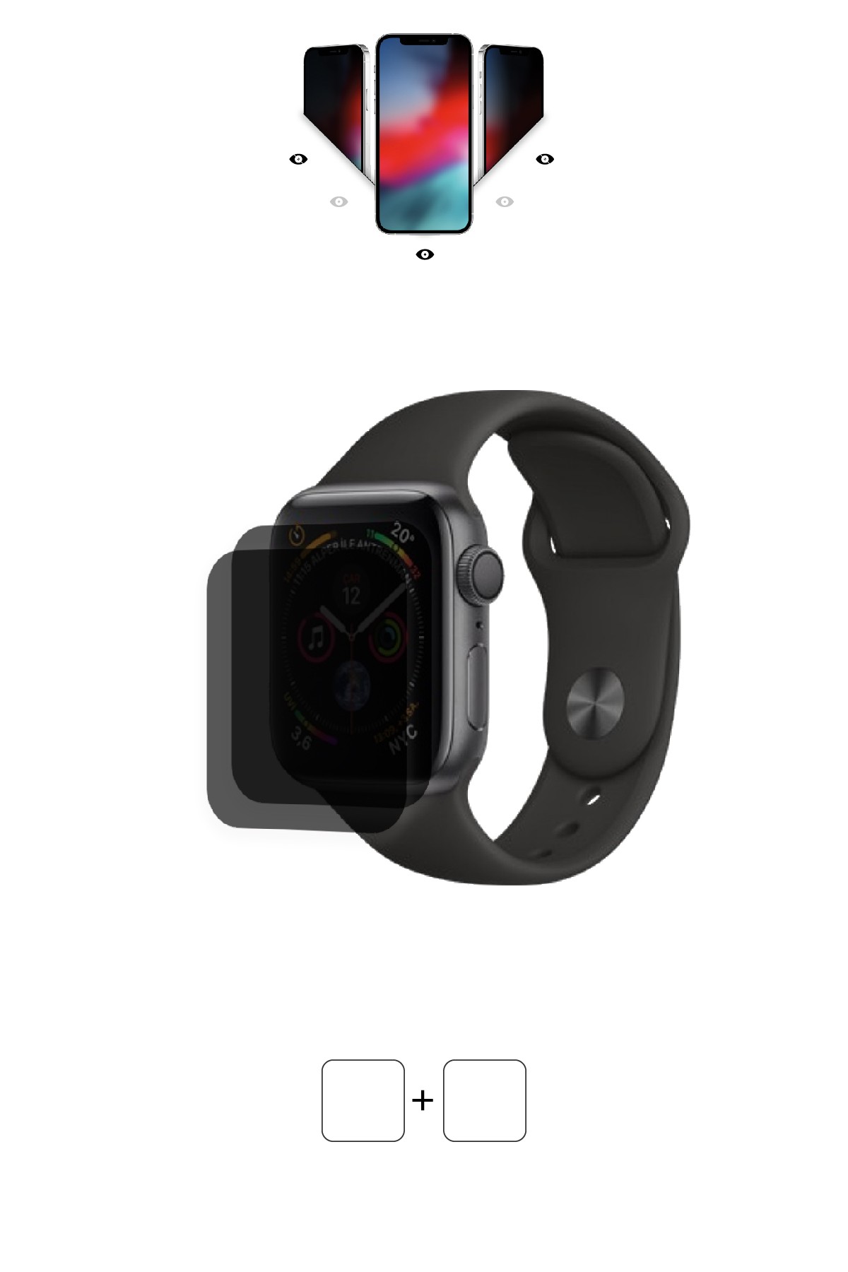 Apple Watch Series 4 / 40 mm - Mat Hayalet Ekran Koruyucu Film (120 micron)