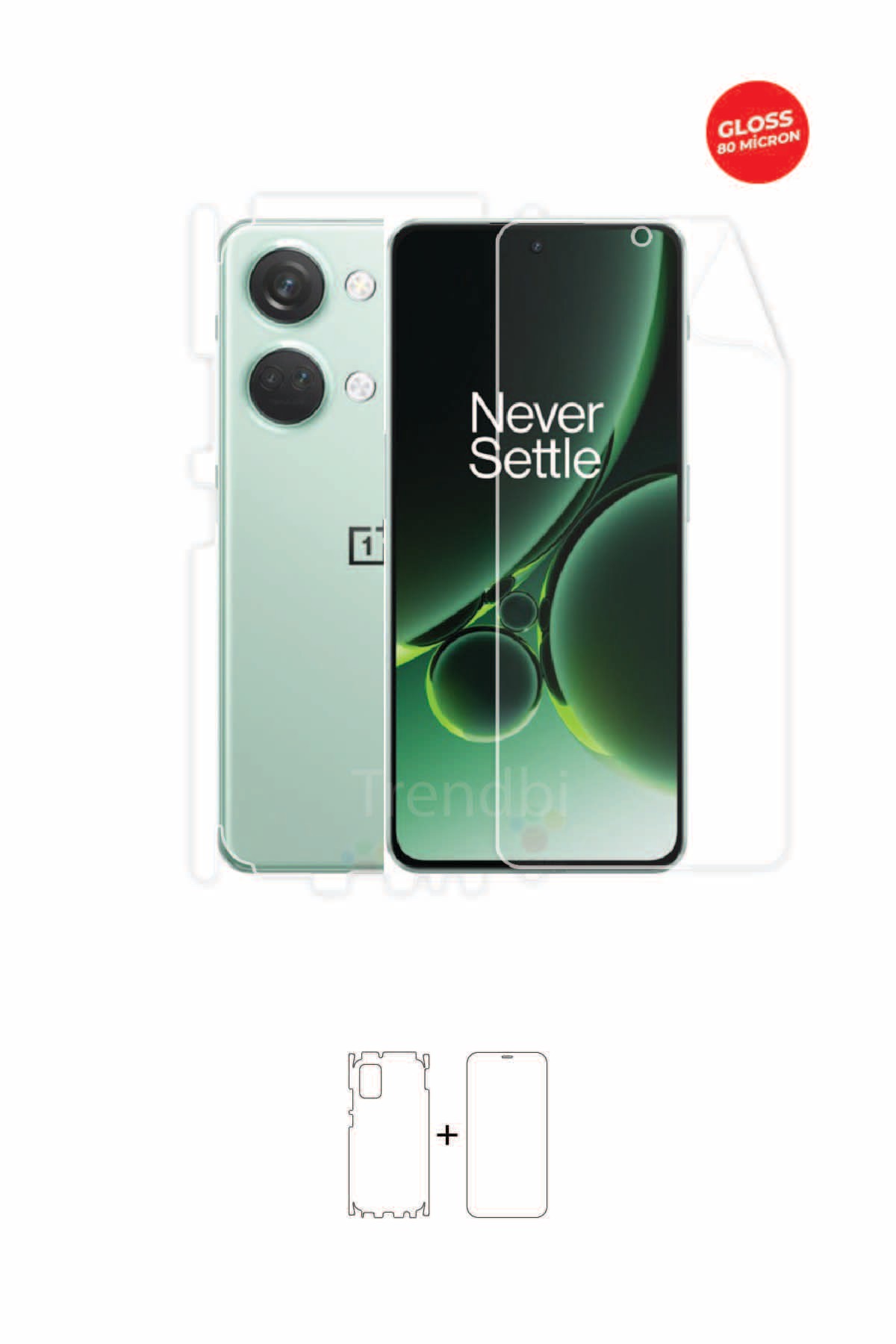 Oneplus Nord 3 - Fullbody Koruyucu Parlak Şeffaf TPU Film (80 micron)