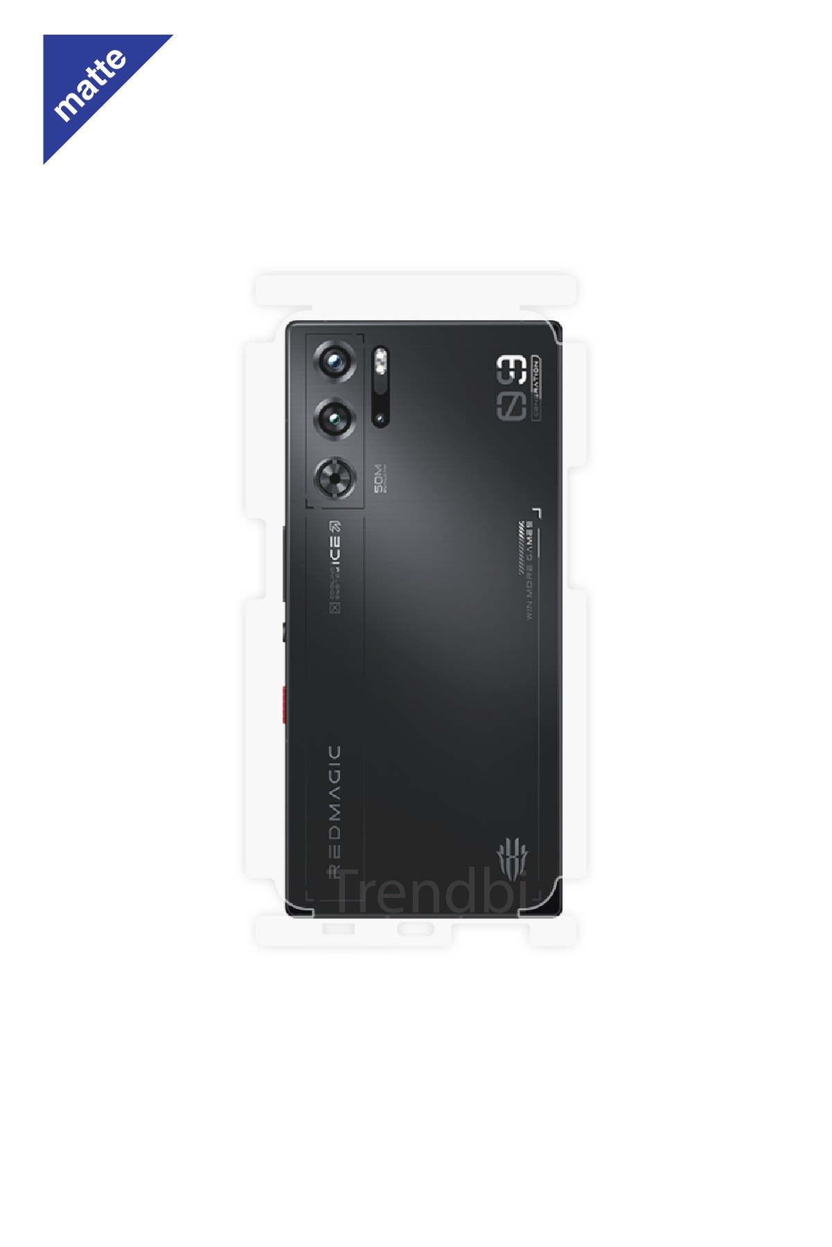 ZTE Nubia Red Magic 9 Pro - Arka/Yan Koruyucu Mat Şeffaf Poliüretan Film (150 micron)