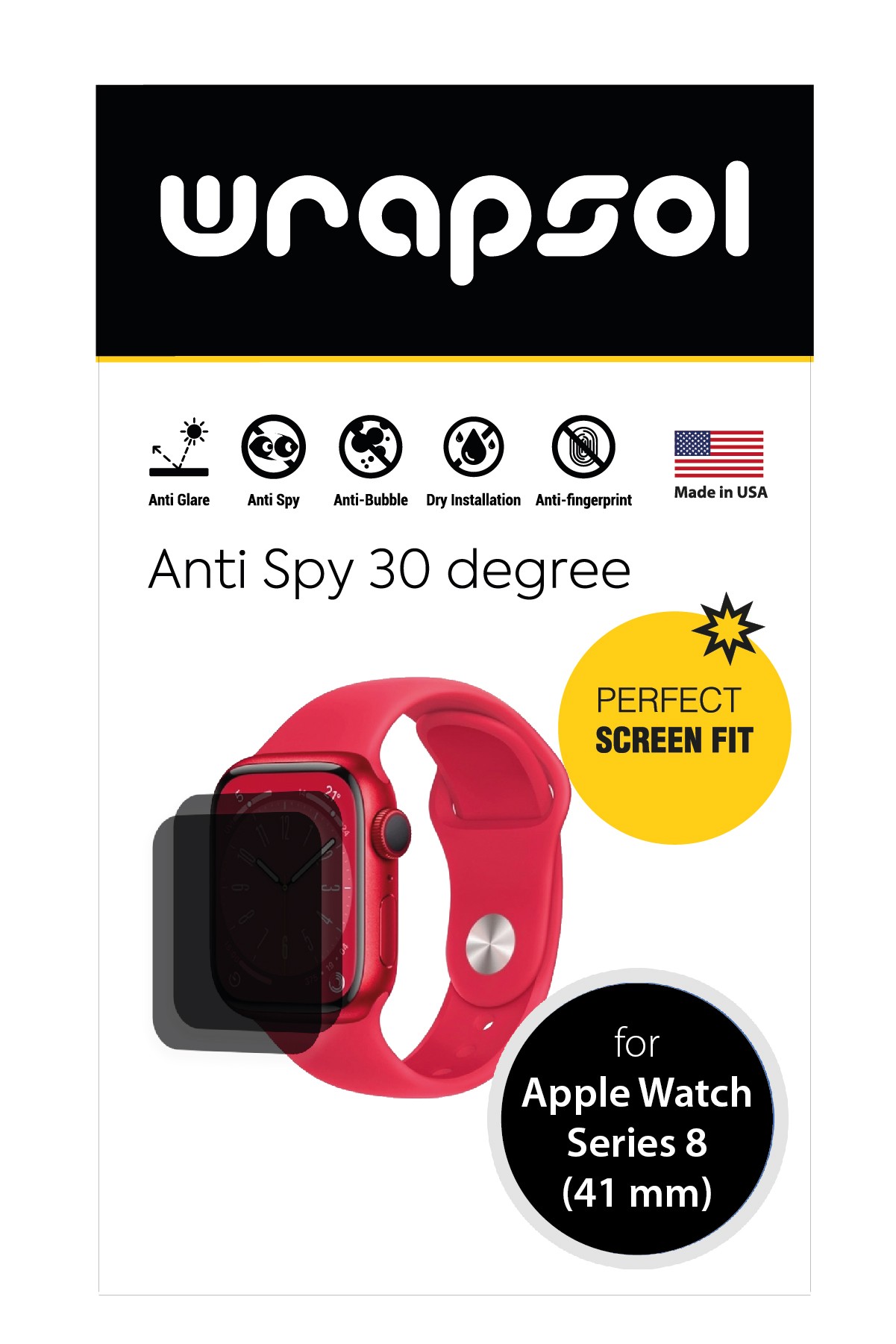 Apple Watch Series 8 / 41 mm - Mat Hayalet Ekran Koruyucu Film (120 micron)