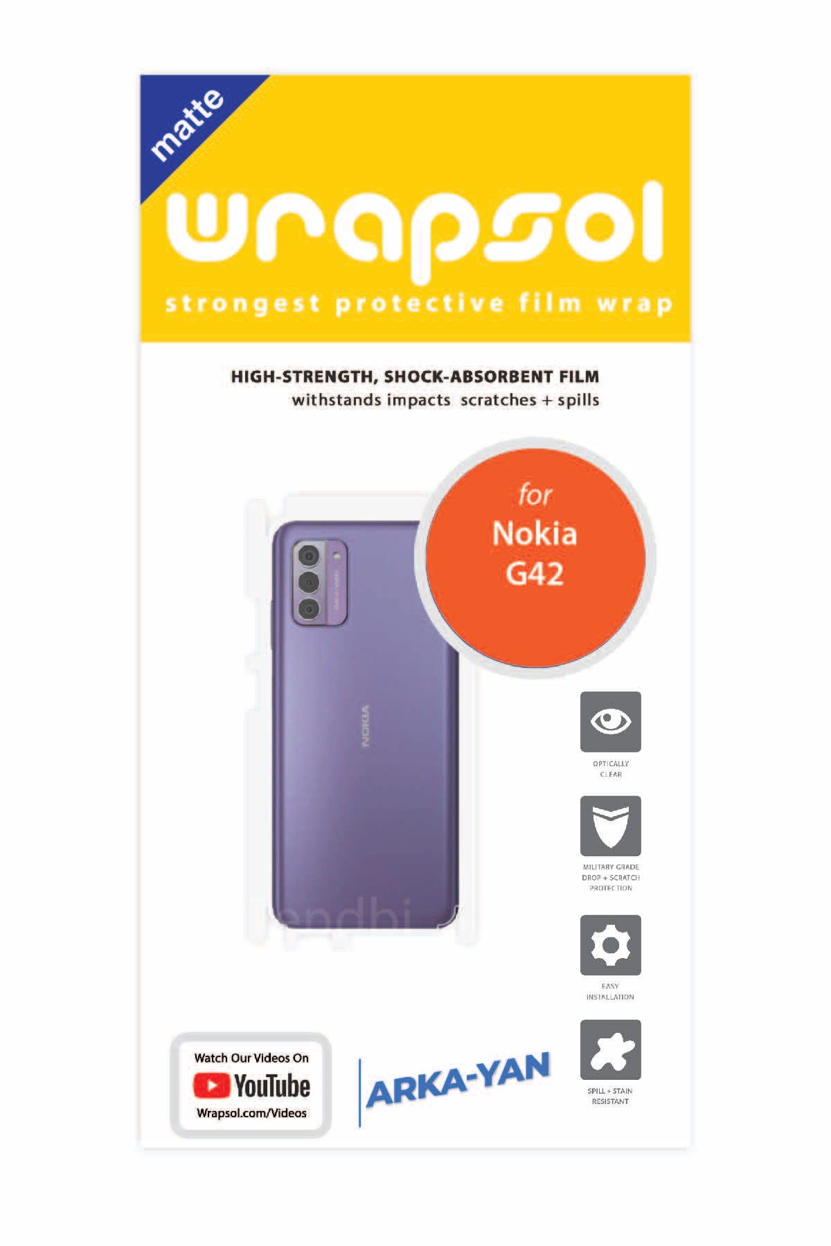 Nokia G42 - Arka/Yan Koruyucu Mat Şeffaf Poliüretan Film (150 micron)