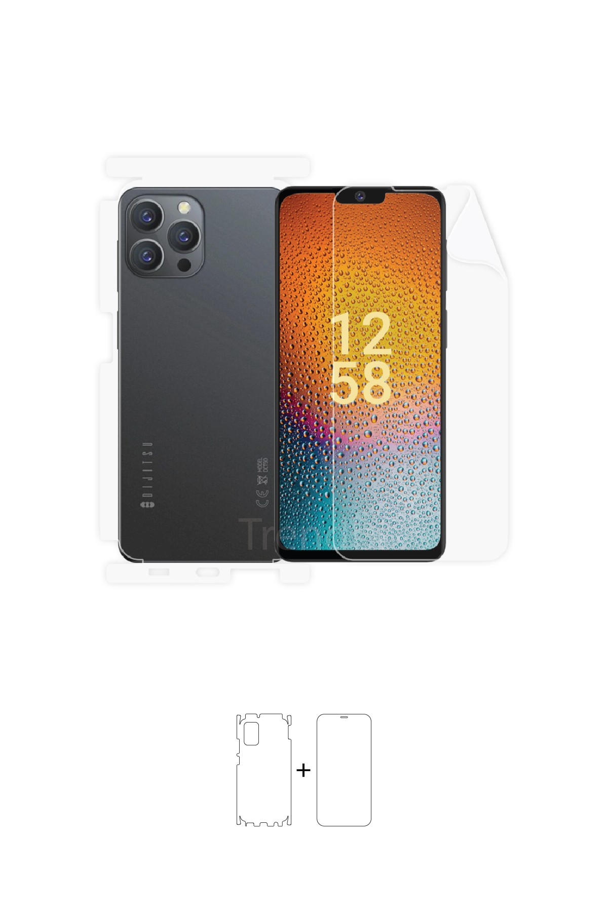 Dijitsu Dct90 - Fullbody Koruyucu Parlak Şeffaf Poliüretan Film (150 micron)