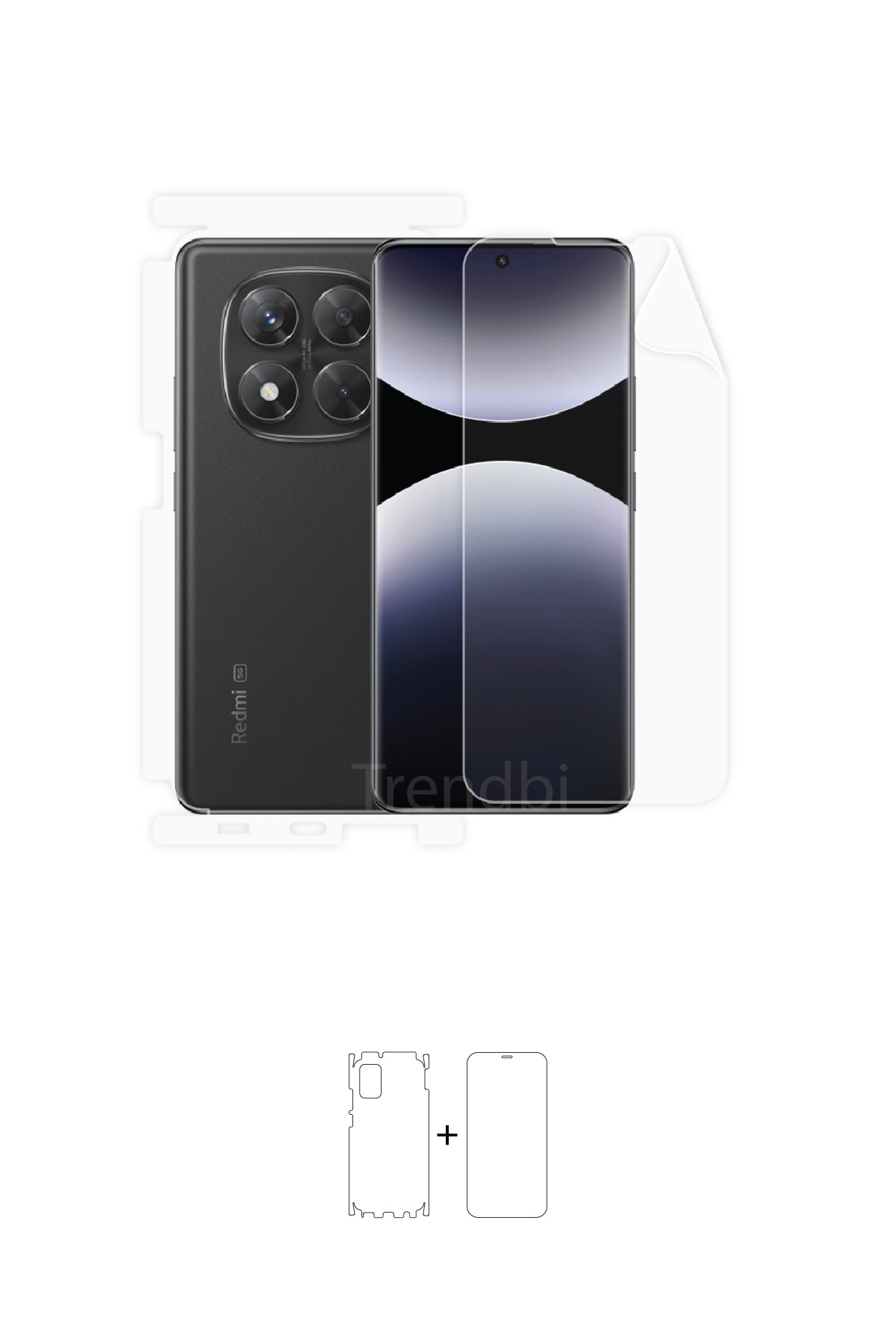 Xiaomi Redmi Note 14 Pro 5g - Fullbody Koruyucu Parlak Şeffaf Poliüretan Film (150 micron)