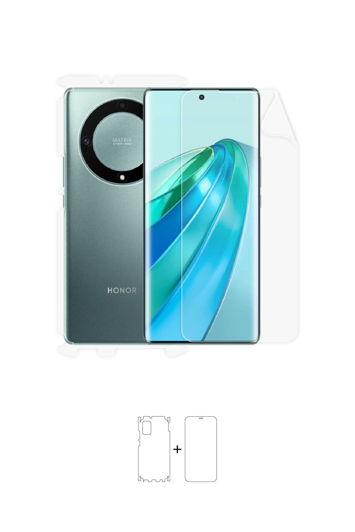 Honor X9a - Fullbody Koruyucu Parlak Şeffaf Poliüretan Film (150 micron)