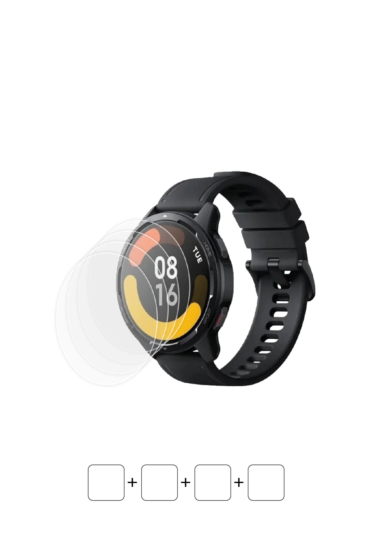 Xiaomi Watch S1 Active - Ekran Koruyucu Parlak Şeffaf Poliüretan Film (150 mikron)