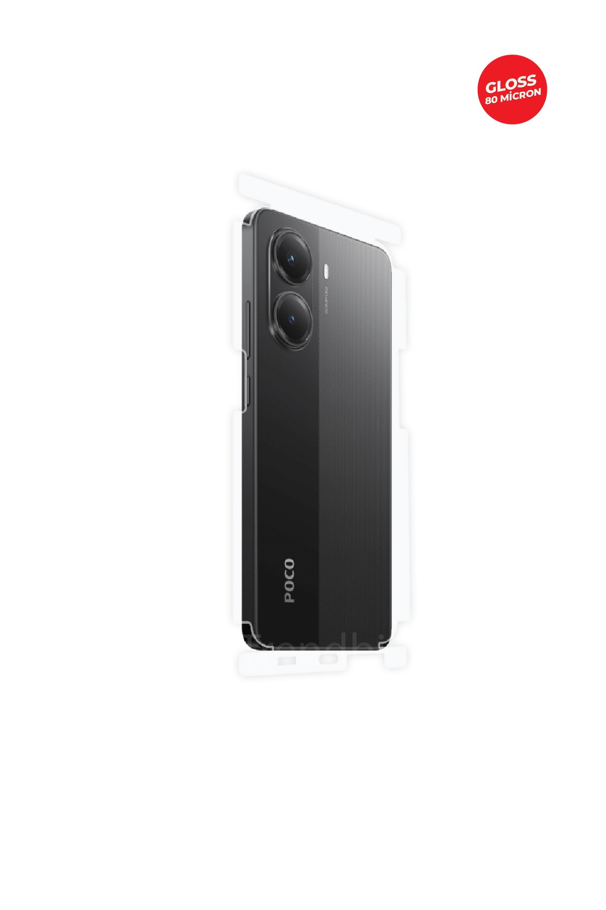 Xiaomi Poco X7 Pro - Arka/Yan Koruyucu Parlak Şeffaf TPU Film (80 micron)