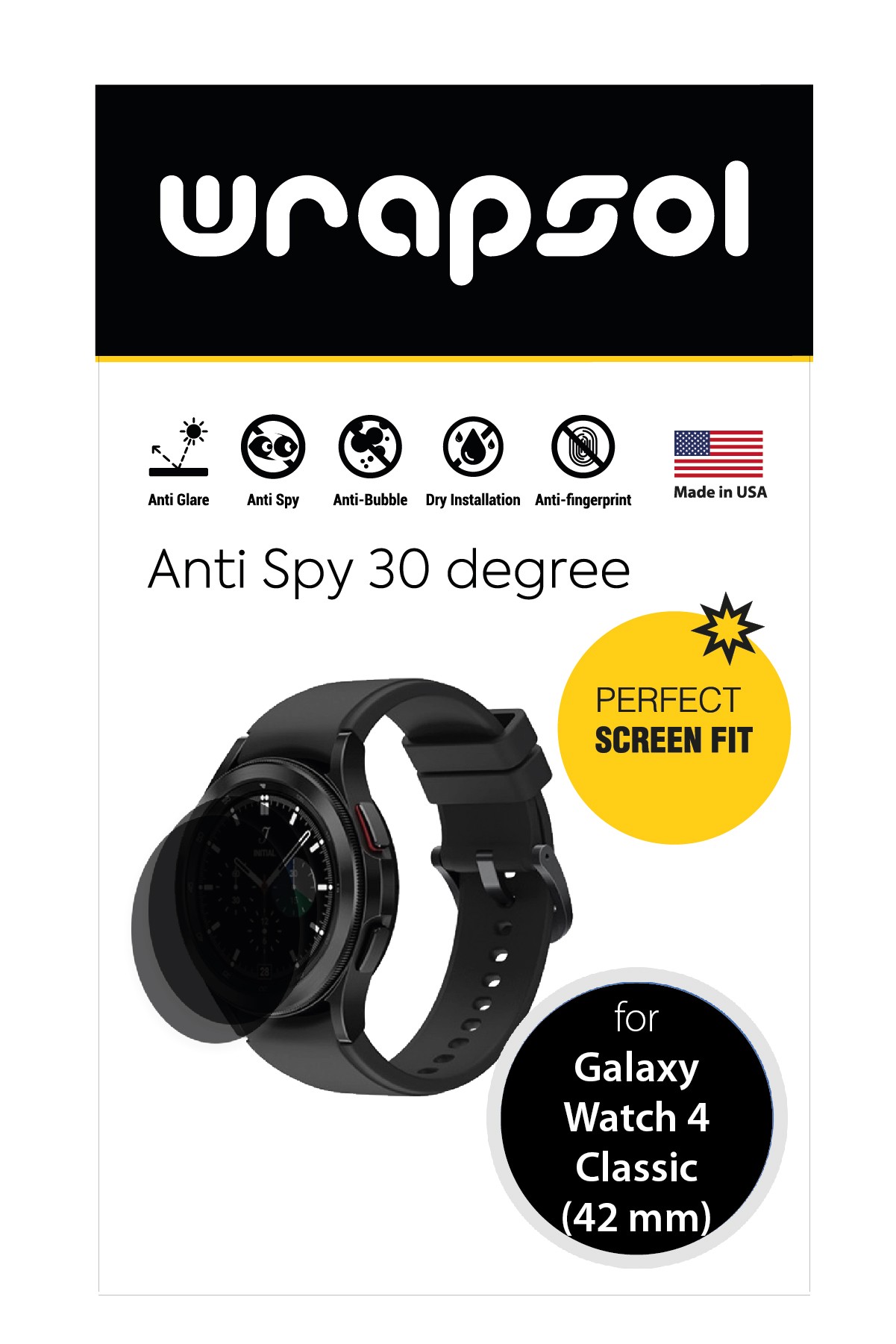 Samsung Galaxy Watch 4 Classic 42 mm - Mat Hayalet Ekran Koruyucu Film (120 micron)