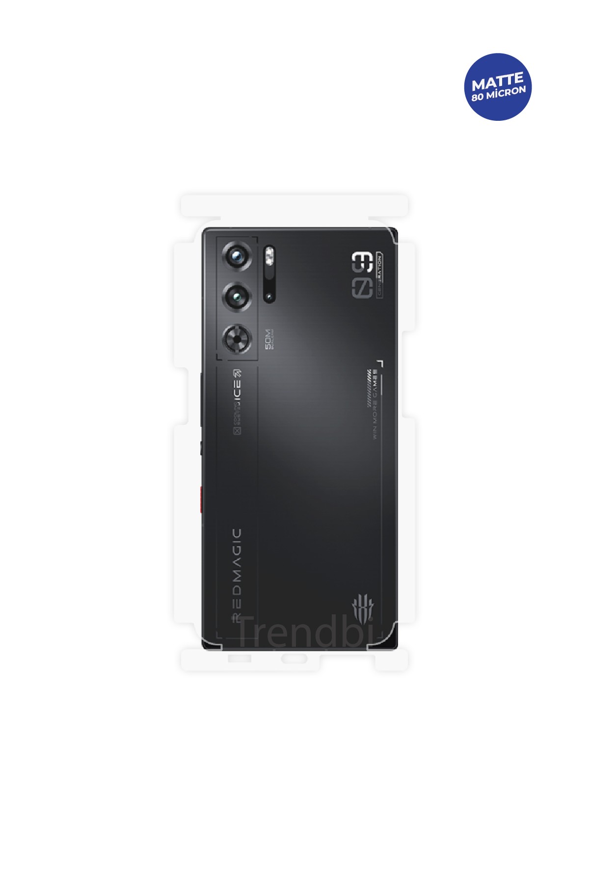 ZTE Nubia Red Magic 9 Pro - Arka/Yan Koruyucu Mat TPU Film (80 micron)