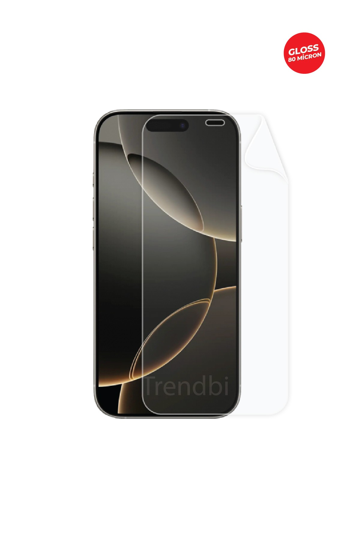iPhone 16 Pro - Ekran Koruyucu Parlak Şeffaf TPU Film (80 micron)