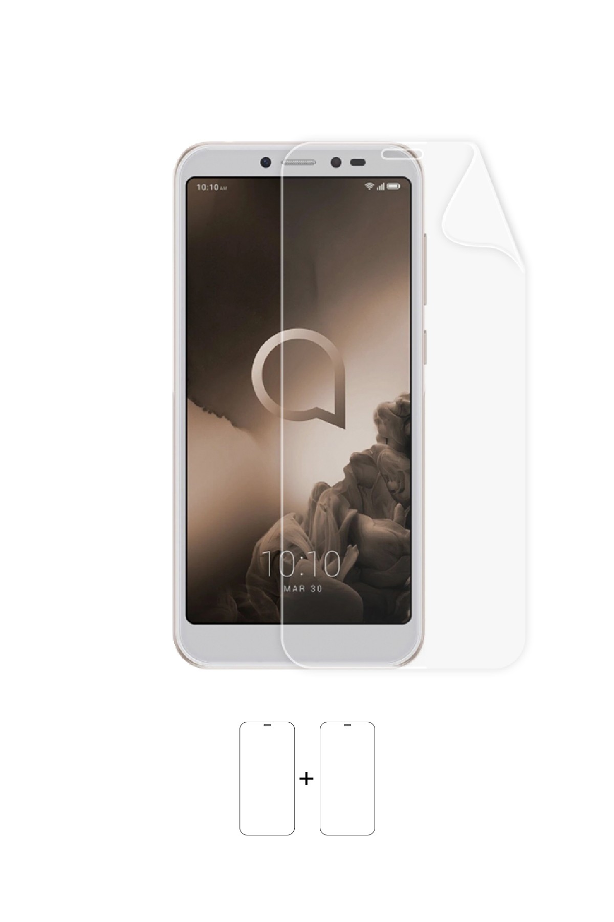 Alcatel 1s - Ekran Koruyucu Parlak Şeffaf Poliüretan Film (150 mikron)