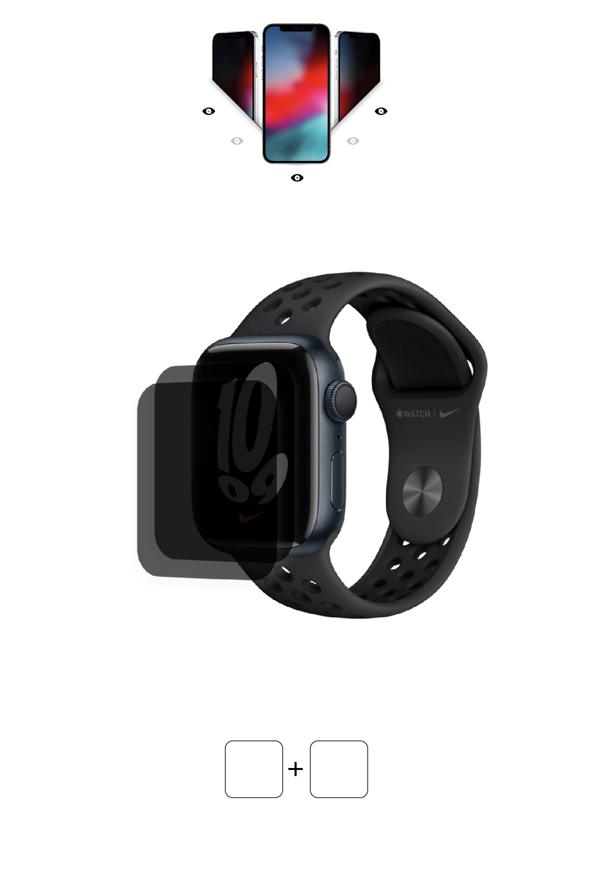 Apple Watch Nike Series 7 / 41 mm - Mat Hayalet Ekran Koruyucu Film (120 micron)