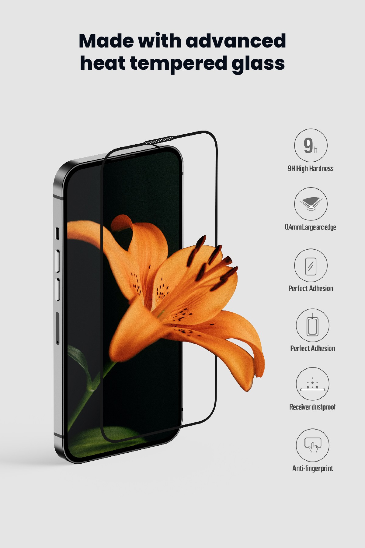 iPhone 15 Plus Kırılmaz Cam Aparatlı Premium Ekran Koruyucu