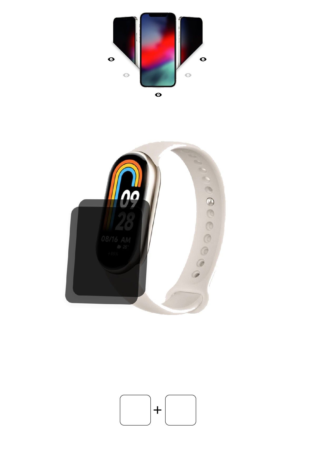 Xiaomi Smart Band 8 - Mat Hayalet Ekran Koruyucu Film (120 micron)