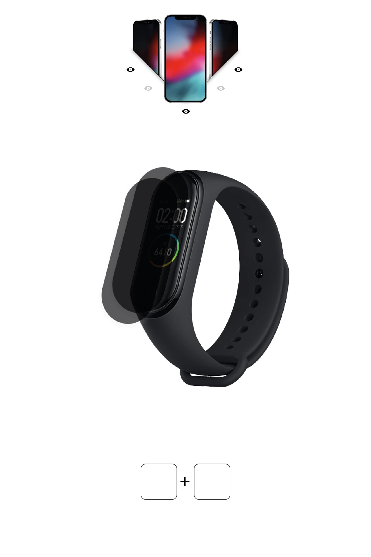 Xiaomi Mi Band 4 - Mat Hayalet Ekran Koruyucu Film (120 micron)