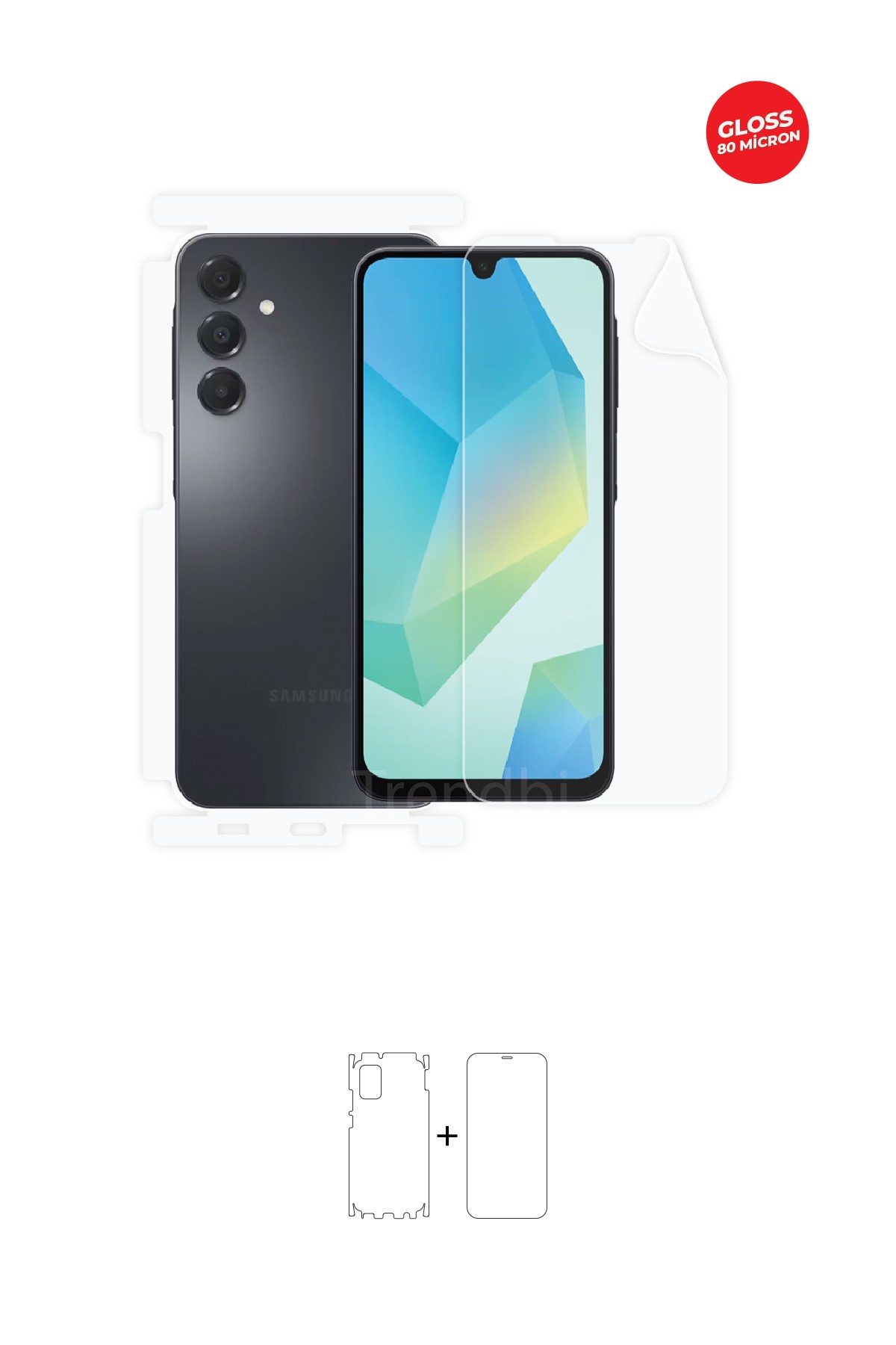 Samsung Galaxy a16 - Fullbody Koruyucu Parlak Şeffaf TPU Film (80 micron)