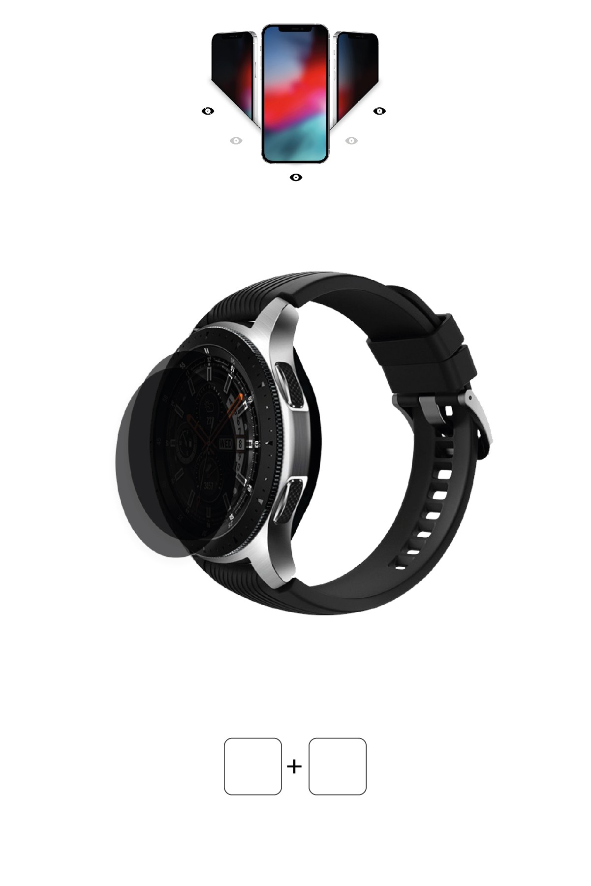 Samsung Galaxy Watch 46 mm - Mat Hayalet Ekran Koruyucu Film (120 micron)