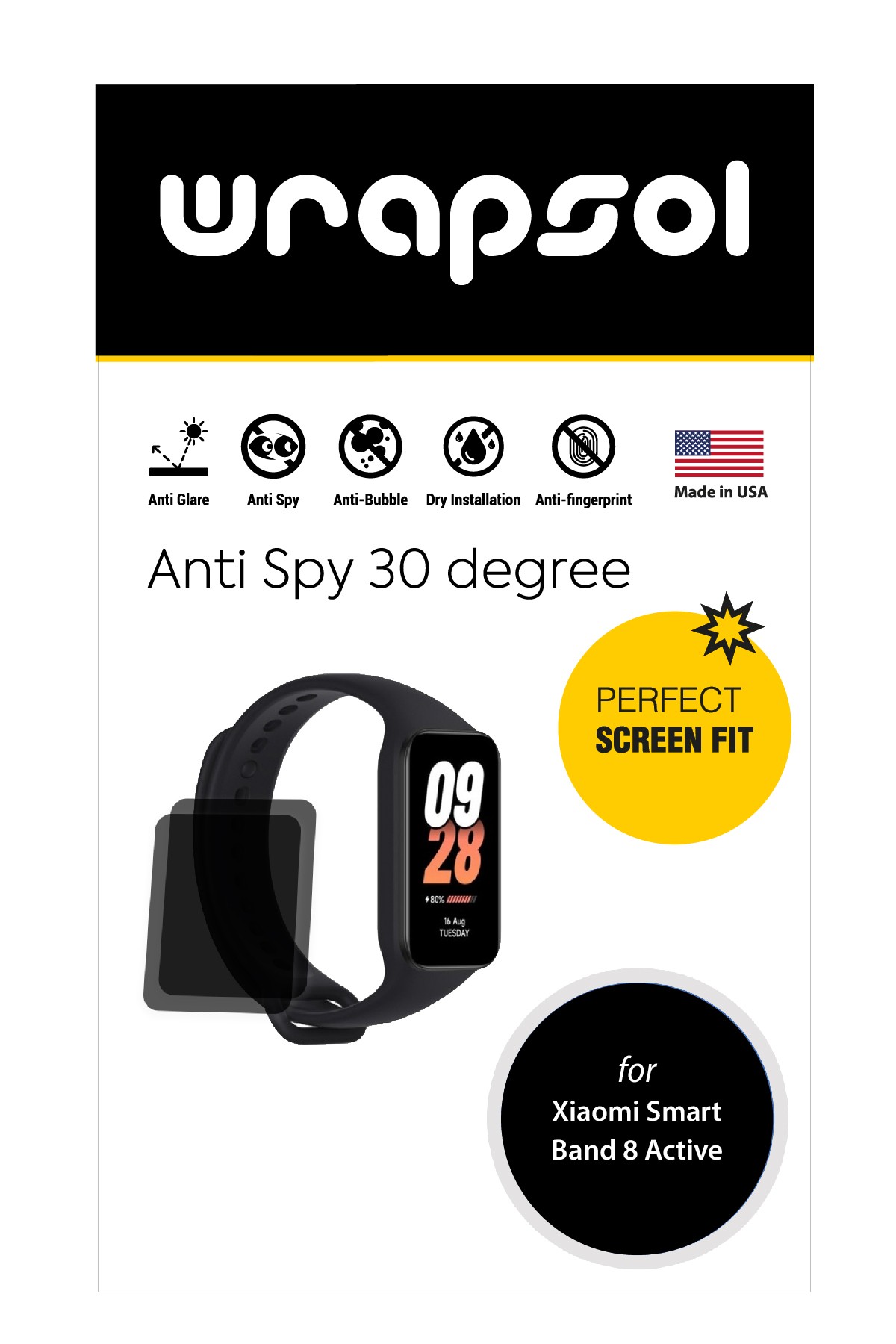 Xiaomi Smart Band 8 Active - Mat Hayalet Ekran Koruyucu Film (120 micron)