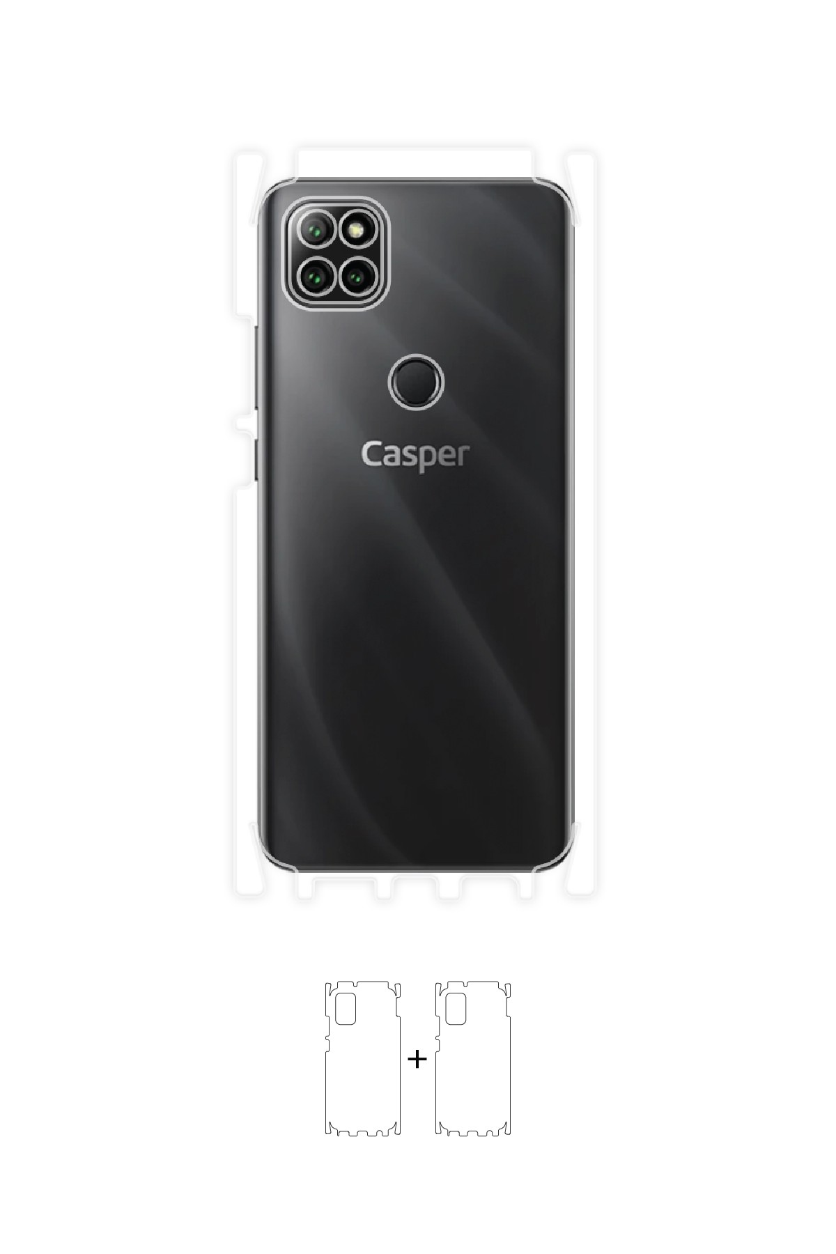 Casper Via E30 Plus - Arka/Yan Koruyucu Parlak Şeffaf Poliüretan Film (150 micron)