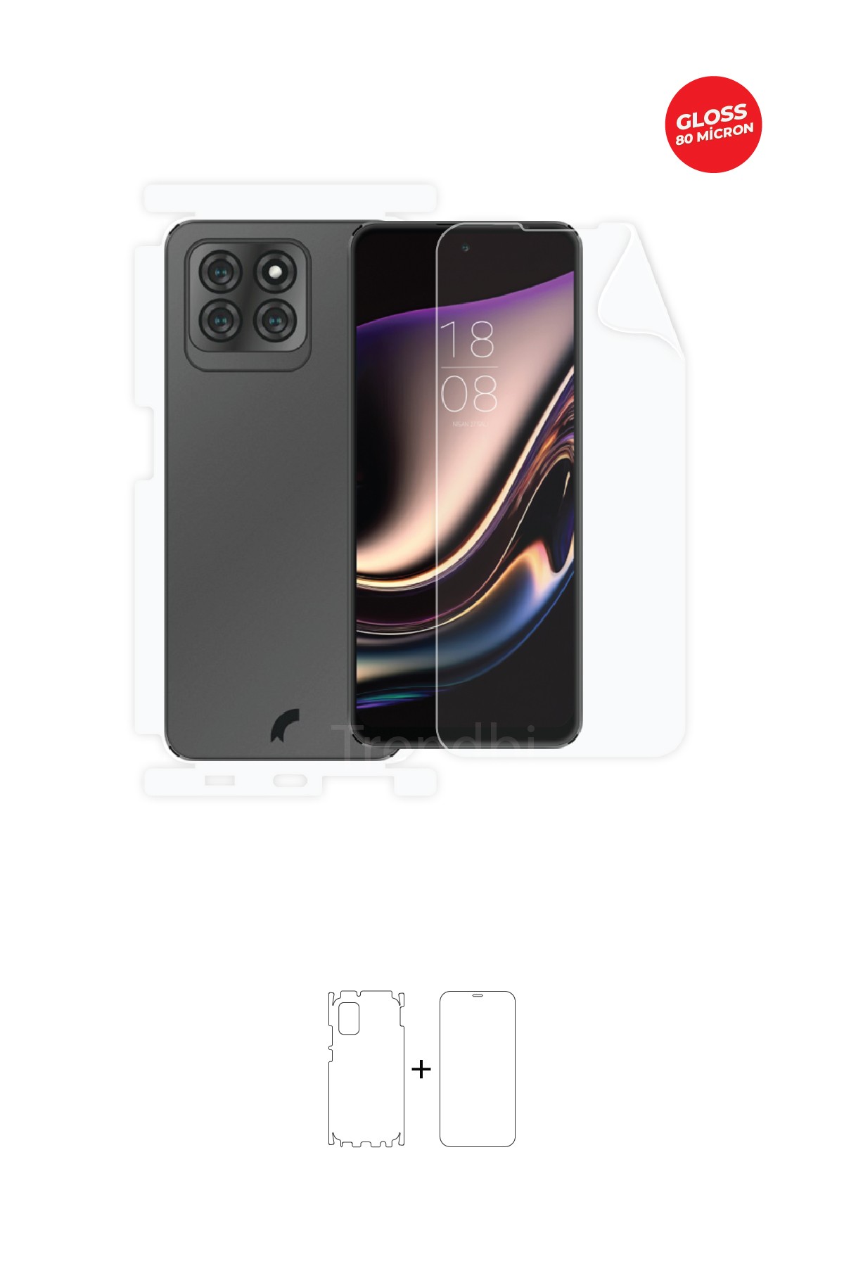 Reeder s71 - Fullbody Koruyucu Parlak Şeffaf TPU Film (80 micron)