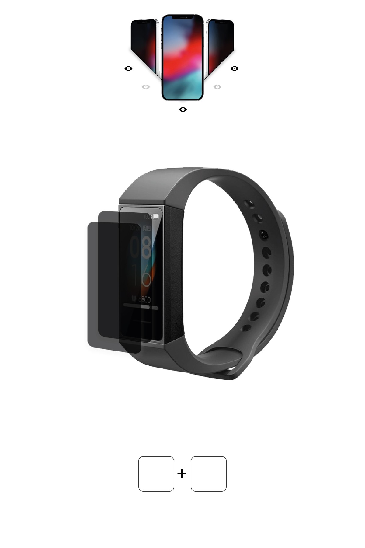 Xiaomi Mi Band 4c - Mat Hayalet Ekran Koruyucu Film (120 micron)