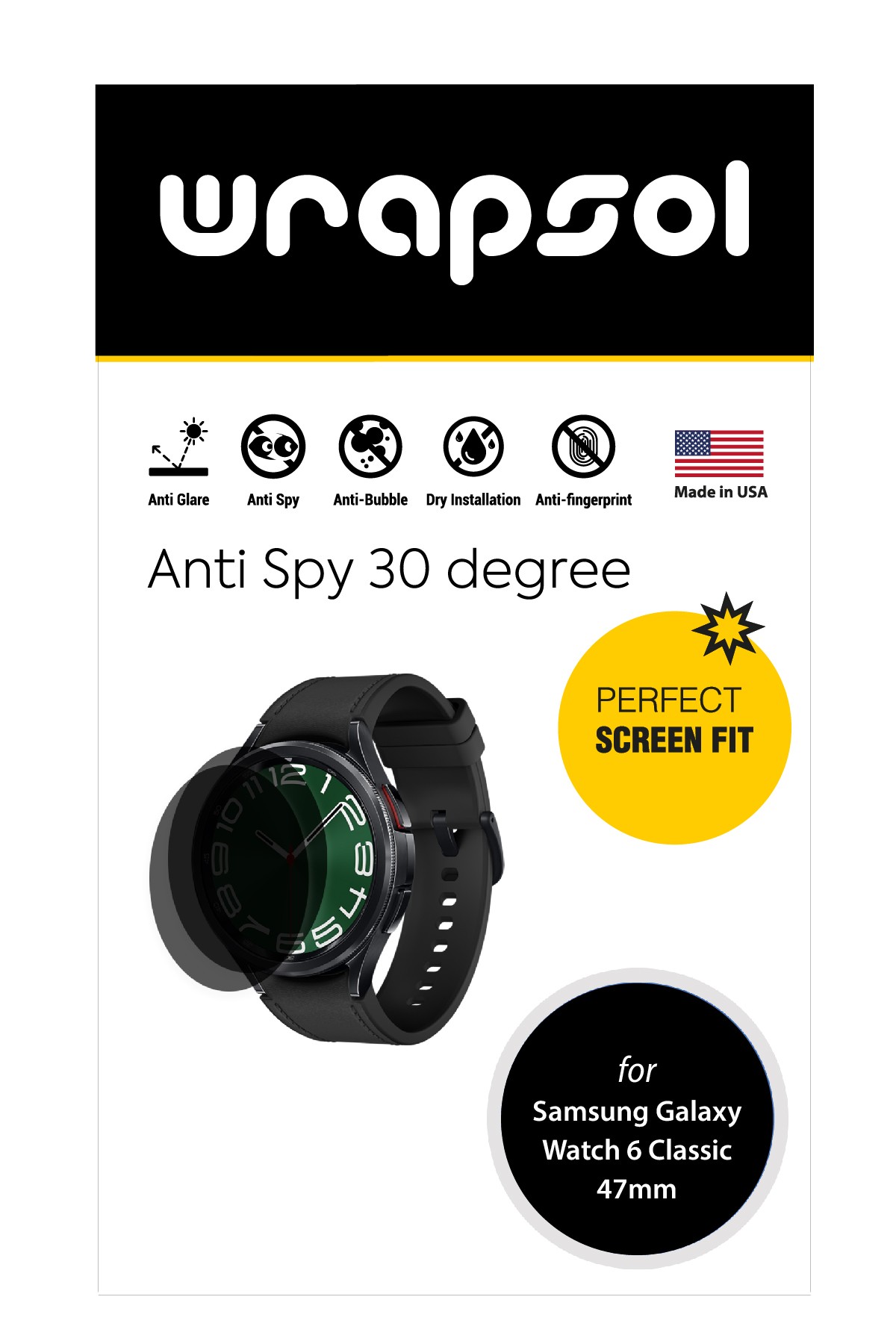 Samsung Galaxy Watch 6 Classic 47 mm - Mat Hayalet Ekran Koruyucu Film (120 micron)