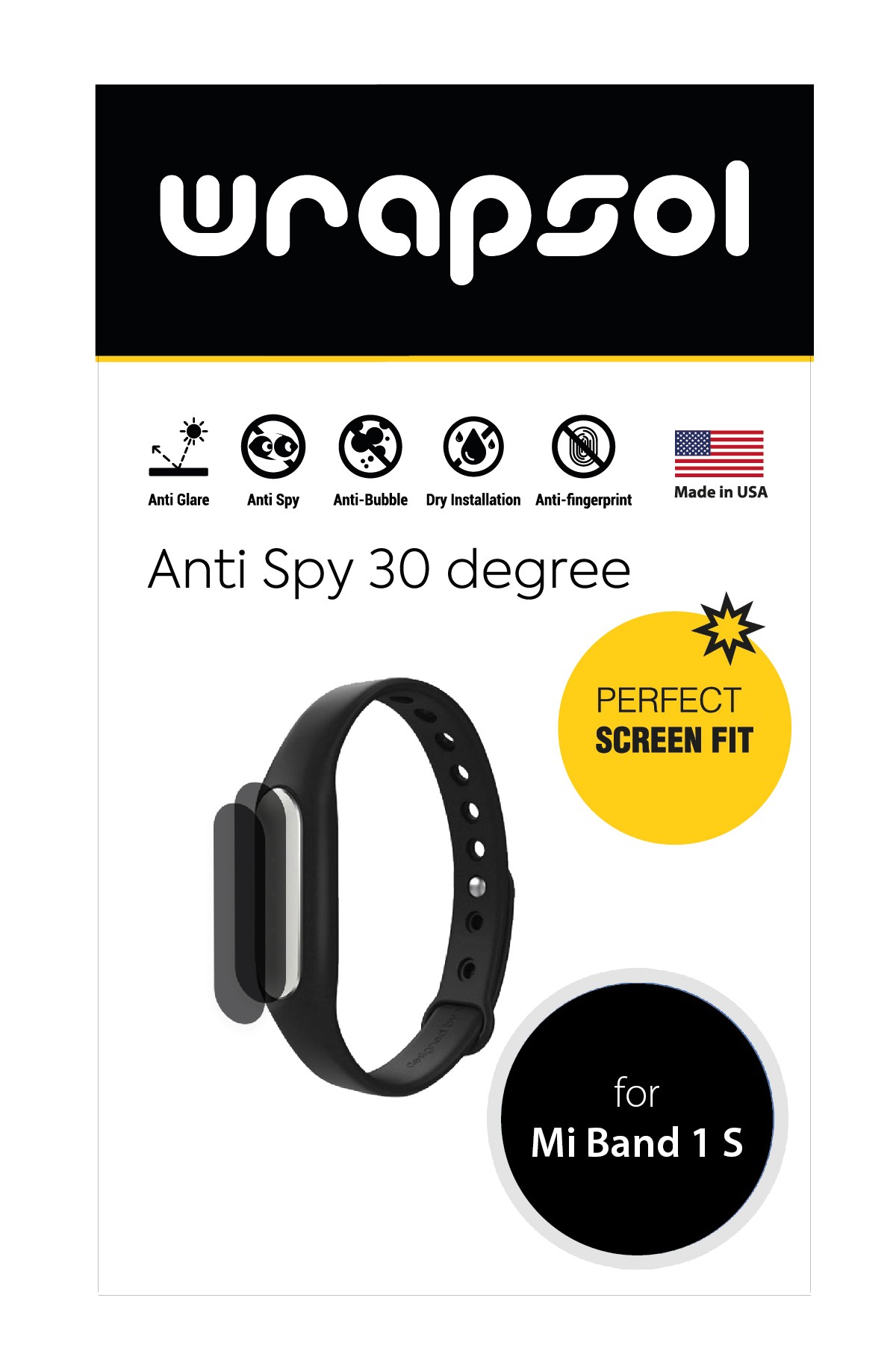 Xiaomi Mi Band 1S - Mat Hayalet Ekran Koruyucu Film (120 micron)