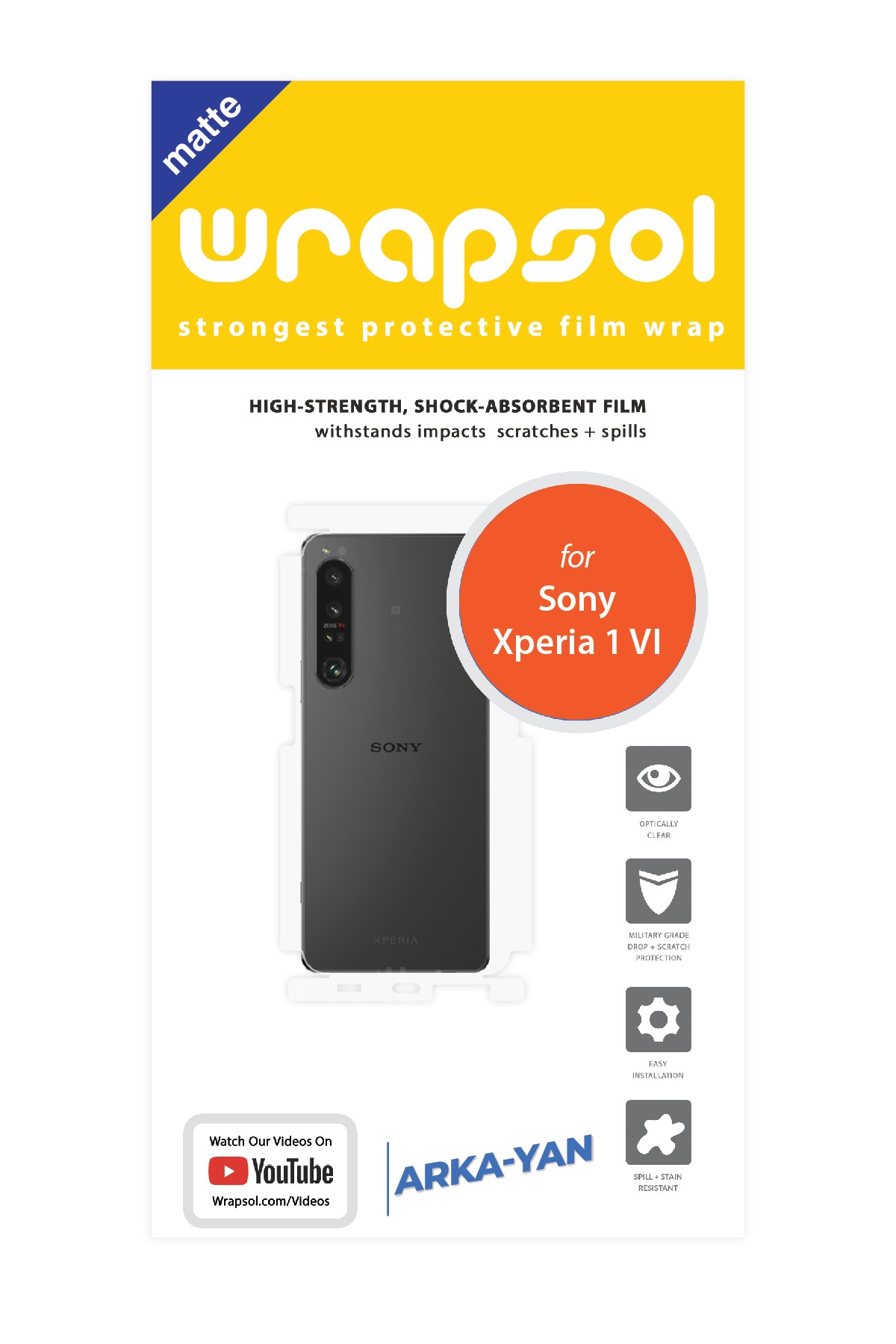 Sony Xperia 1 VI - Arka/Yan Koruyucu Mat Şeffaf Poliüretan Film (150 micron)