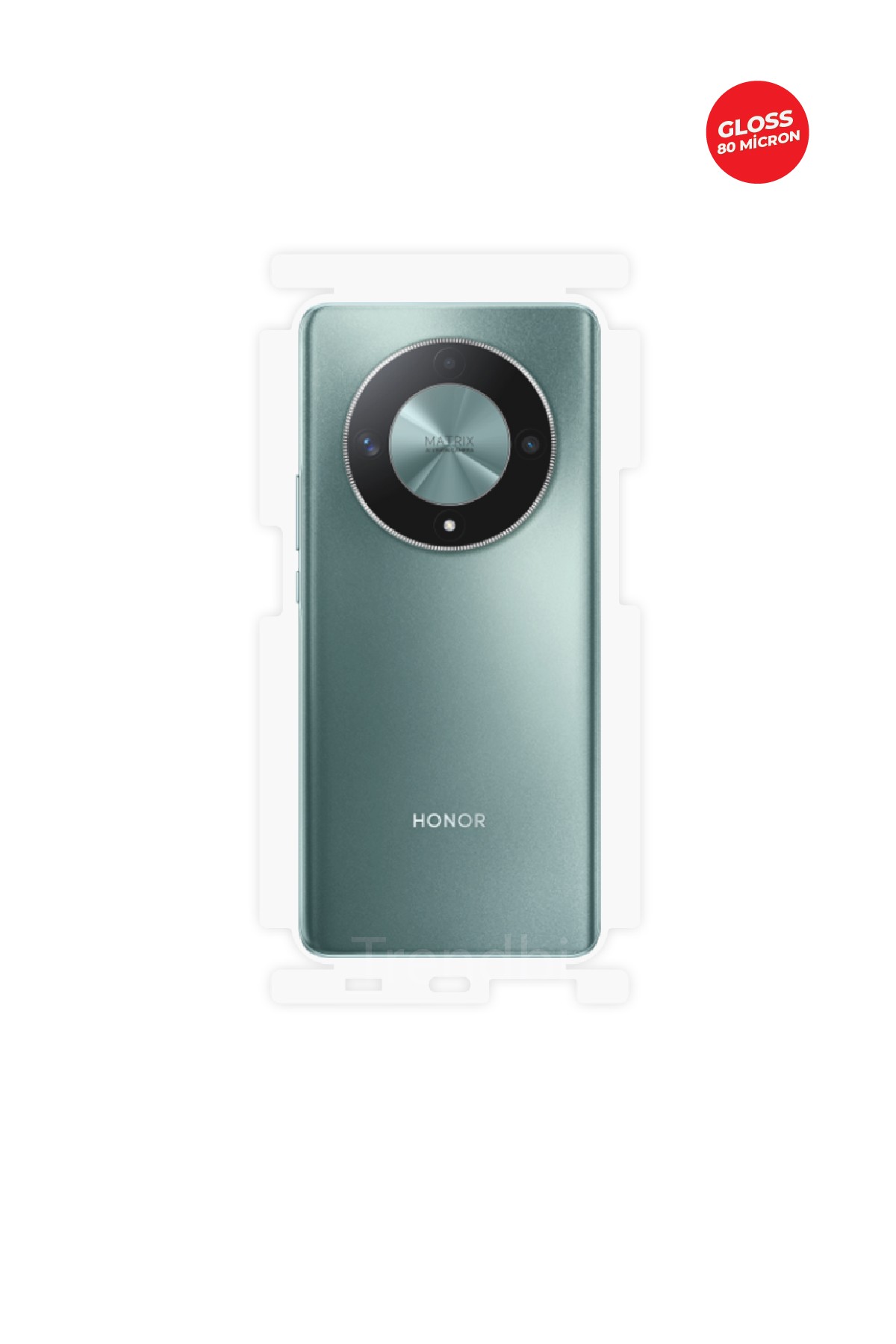 Honor X9b - Arka/Yan Koruyucu Parlak Şeffaf TPU Film (80 micron)