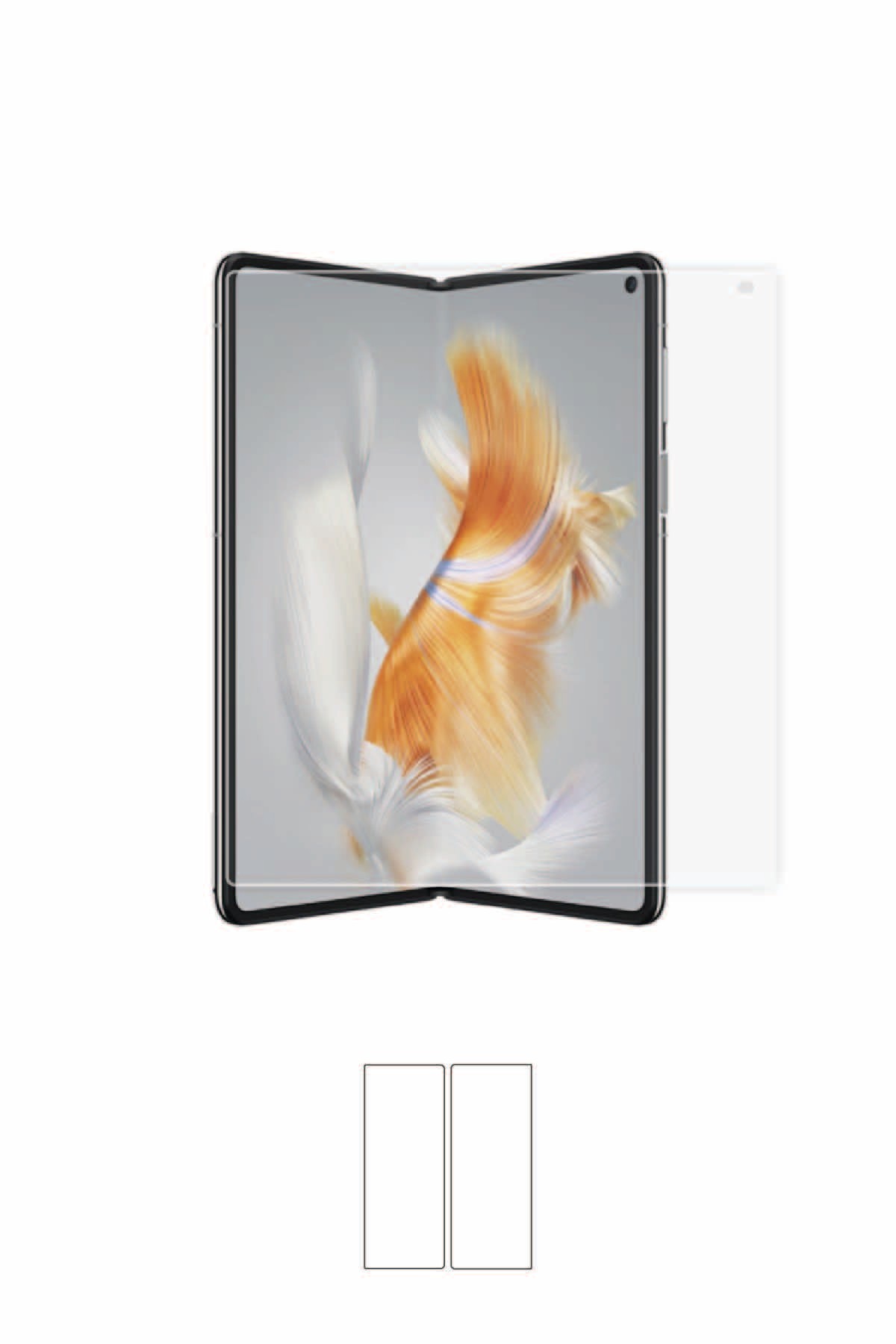 Huawei Mate X3 - Ekran Koruyucu Parlak Şeffaf Poliüretan Film (150 mikron)