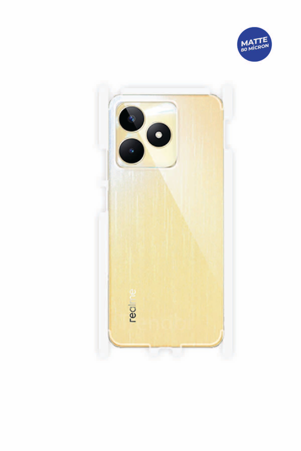Realme C53 - Arka/Yan Koruyucu Mat TPU Film (80 micron)