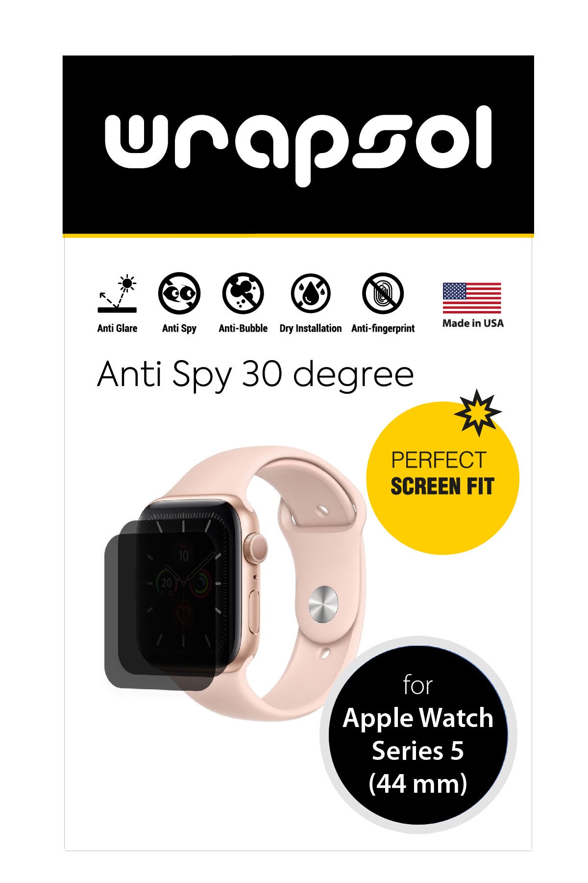 Apple Watch Series 5 / 44 mm - Mat Hayalet Ekran Koruyucu Film (120 micron)