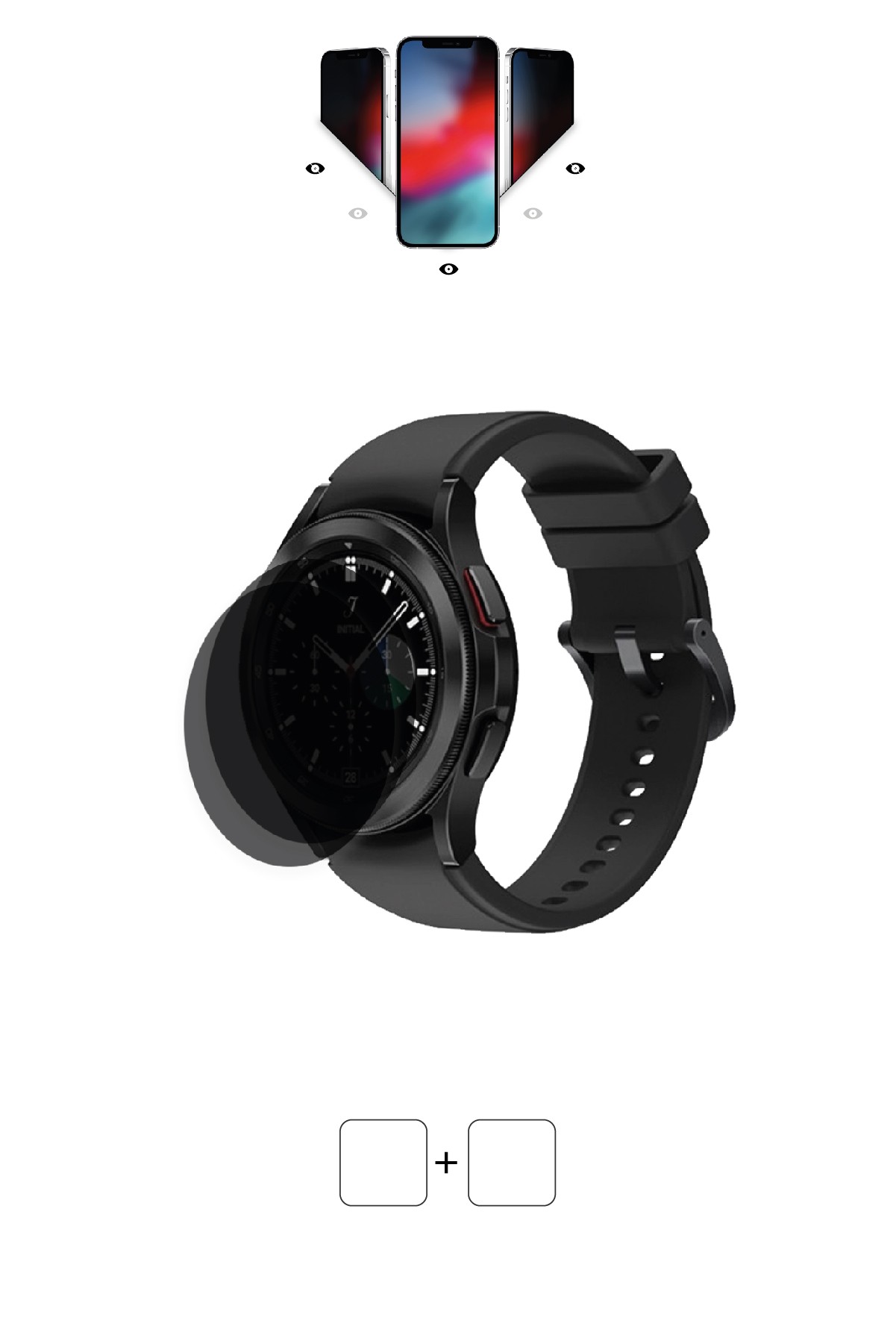 Samsung Galaxy Watch 4 Classic 42 mm - Mat Hayalet Ekran Koruyucu Film (120 micron)